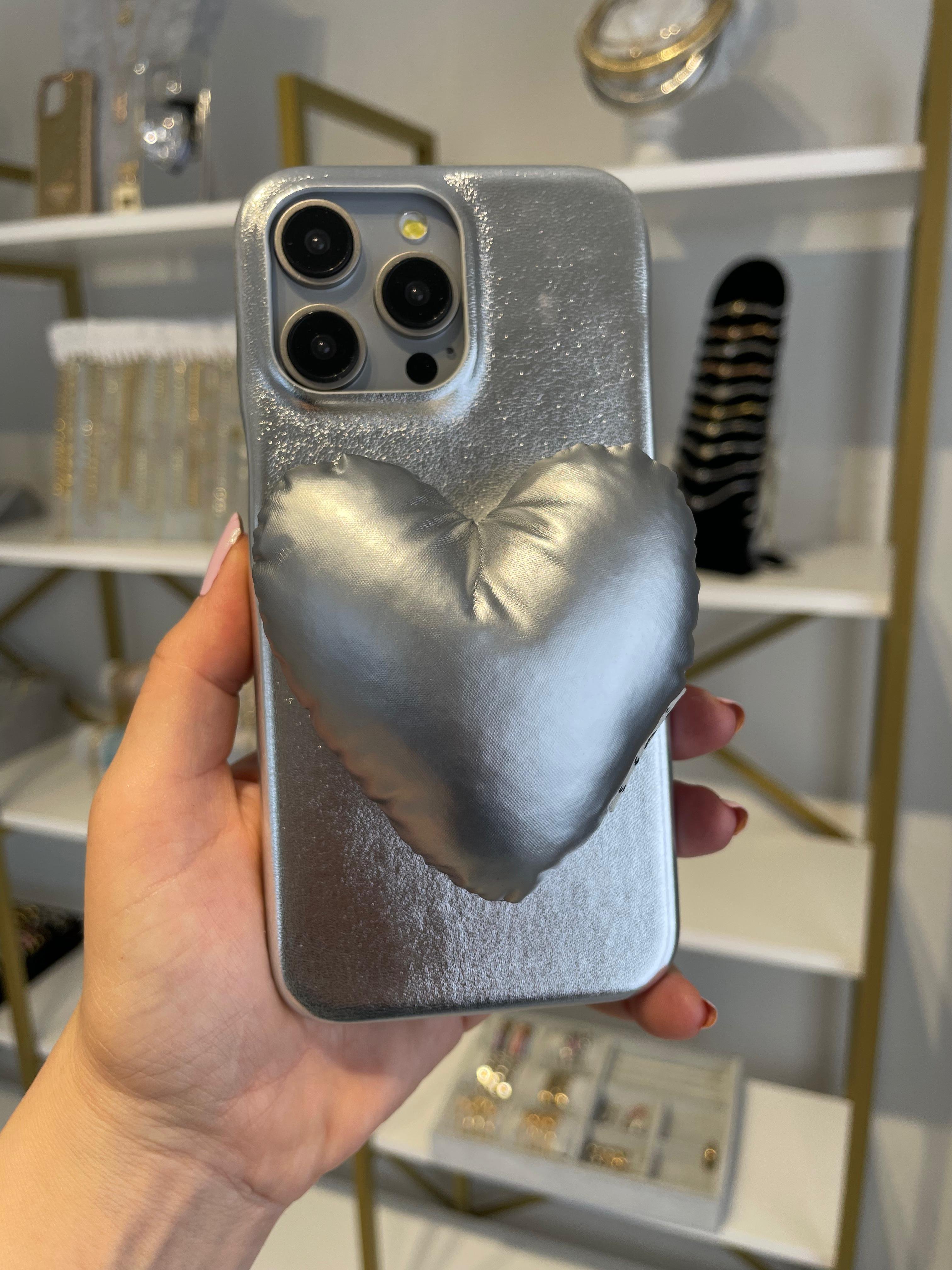 GG Kalpli Popsocket'lı Silver Kılıf