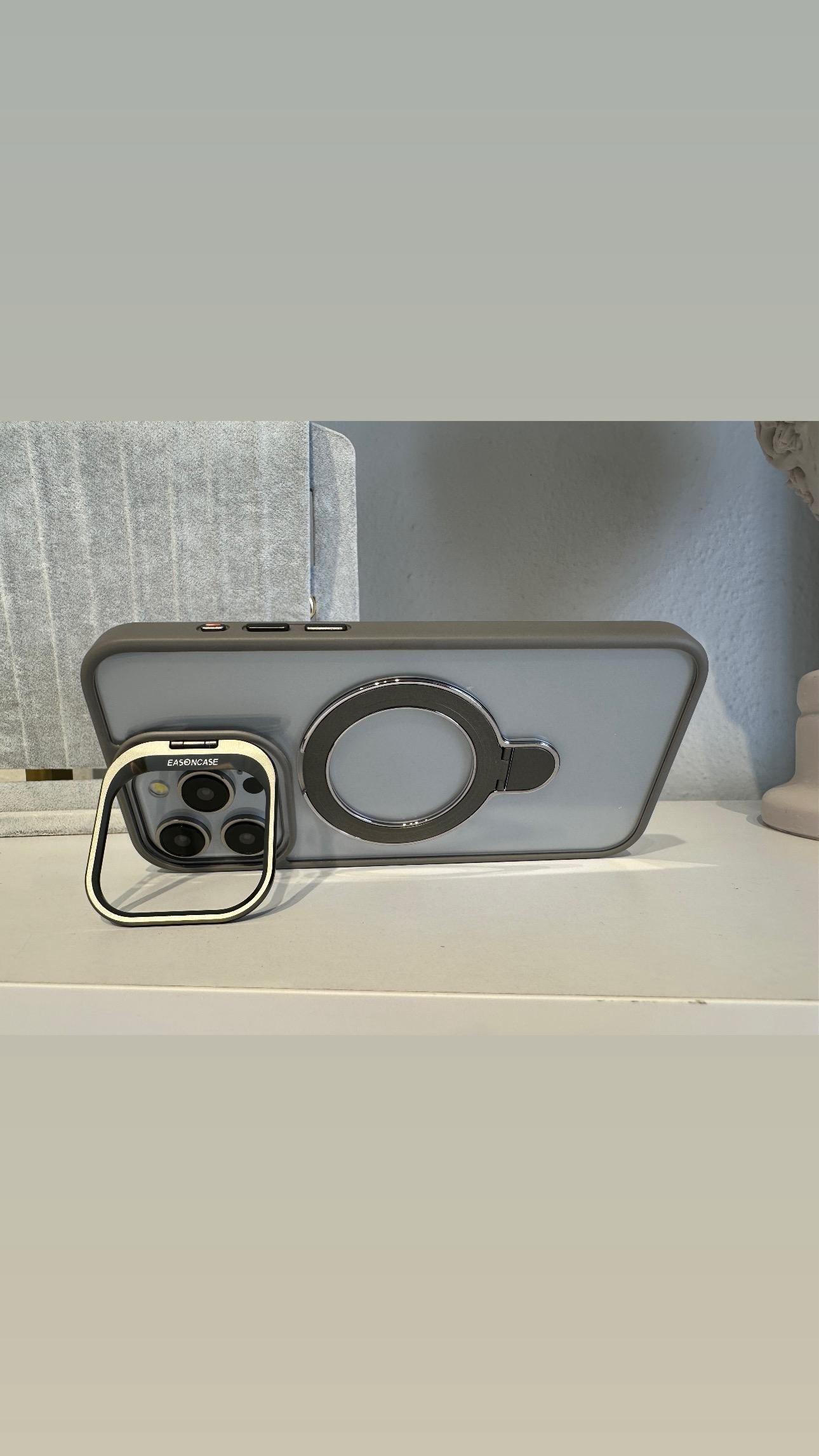 Çift Stantlı Magsafe Destekli Şeffaf Kılıf