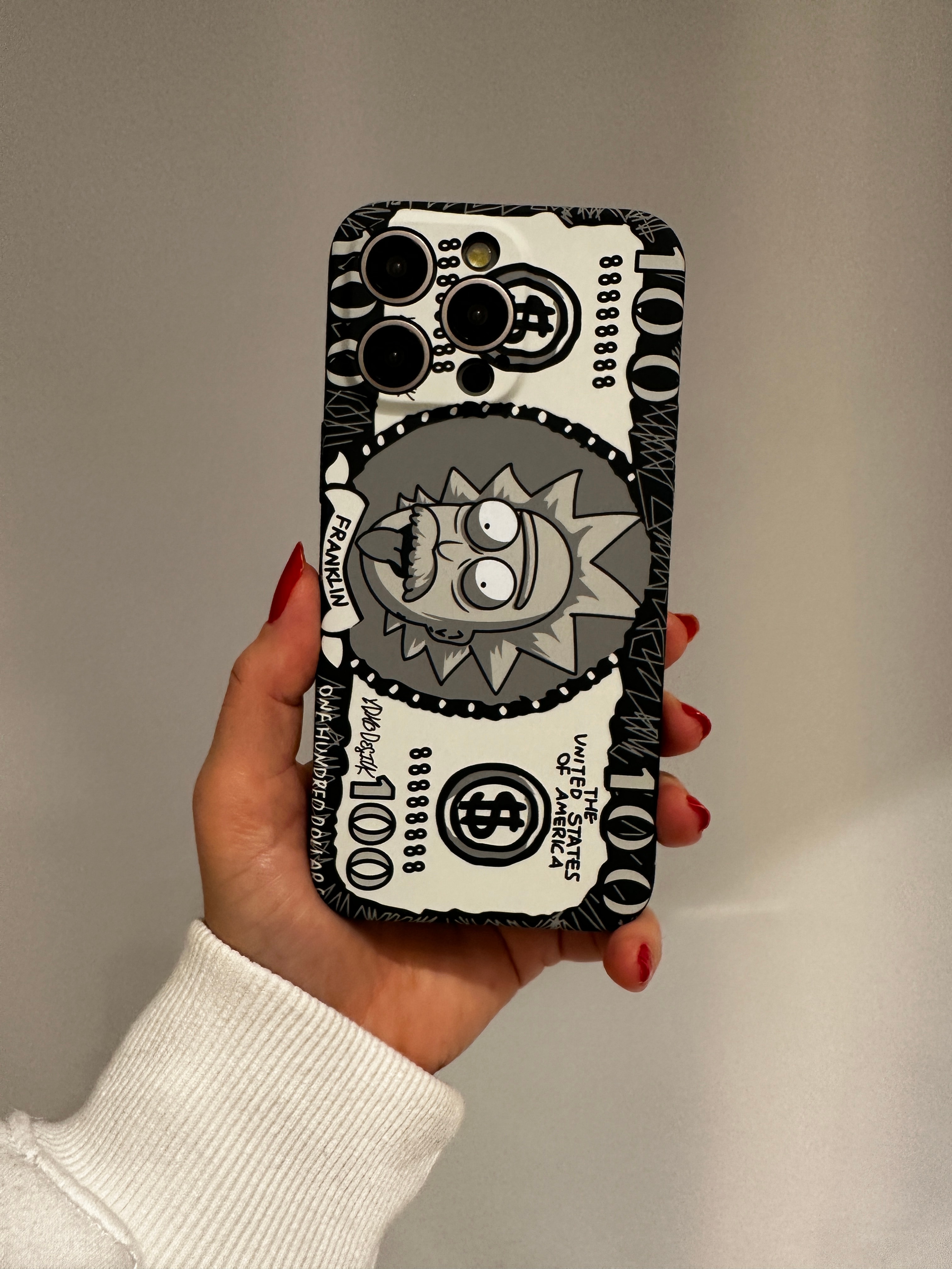 Gece Parlayan Fosforlu Dolar Desenli Kılıf