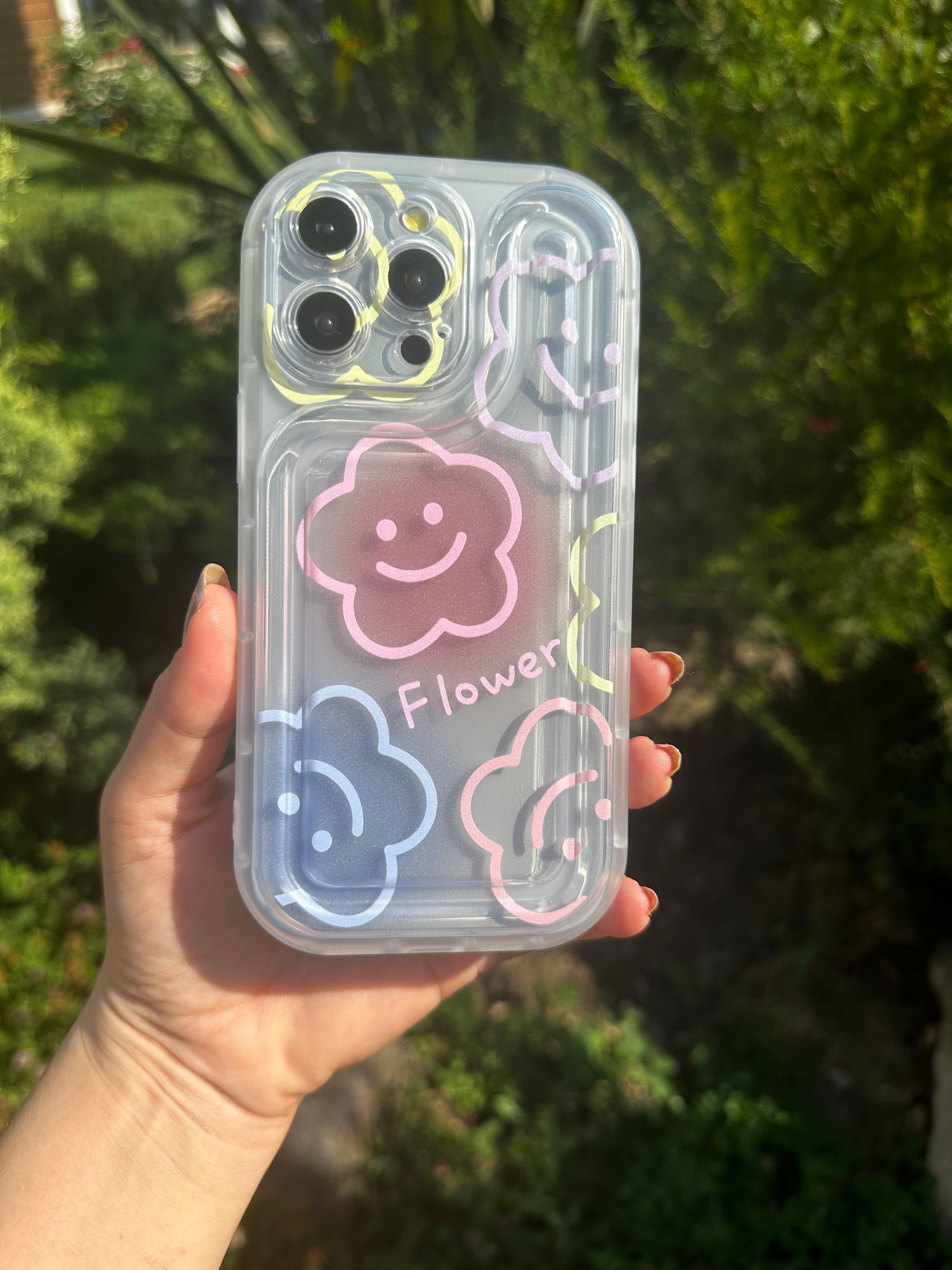 Çiçekli Popsocket'lı Kılıf