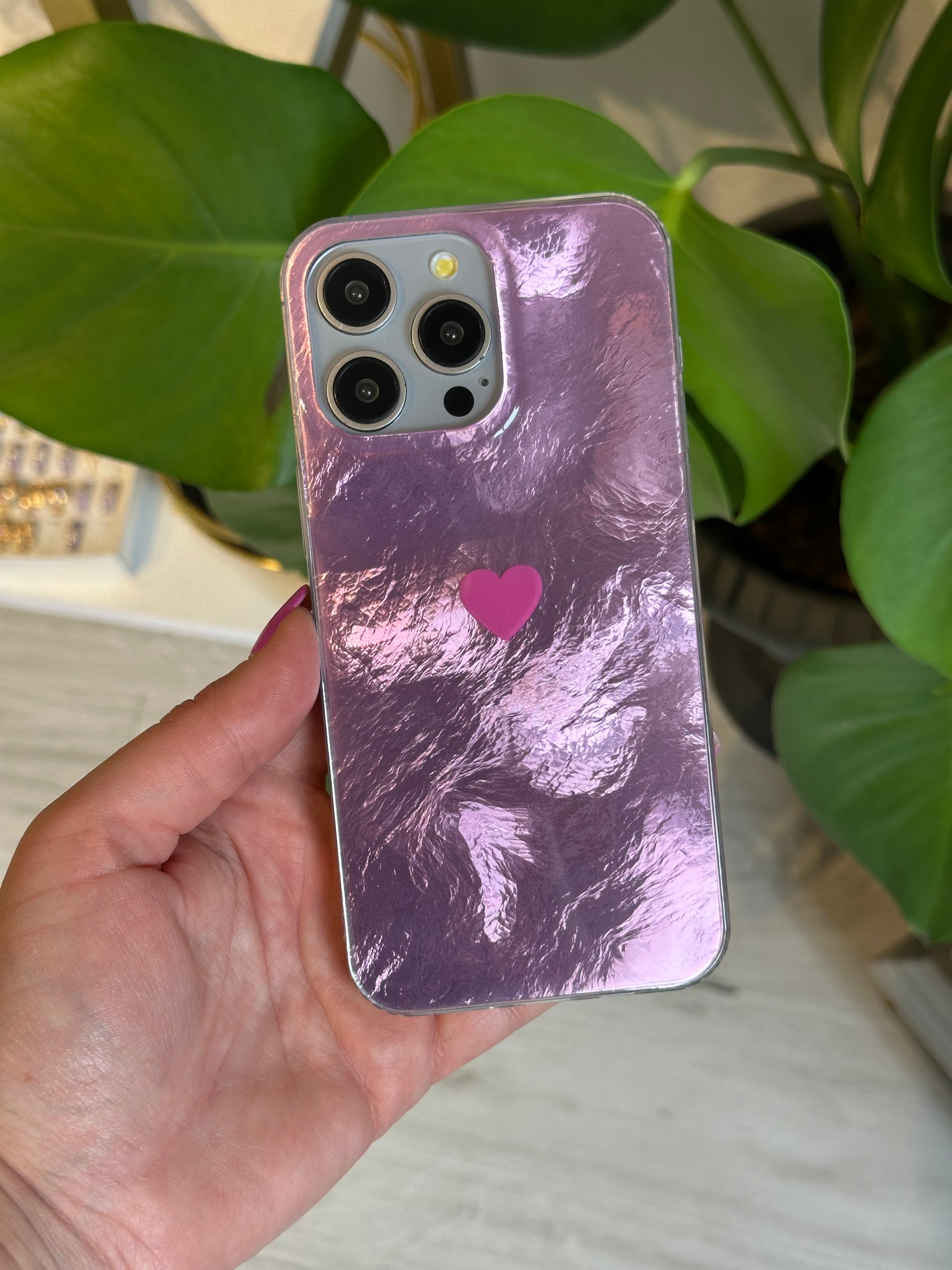 Pembe Kalpli Hologram Kılıf