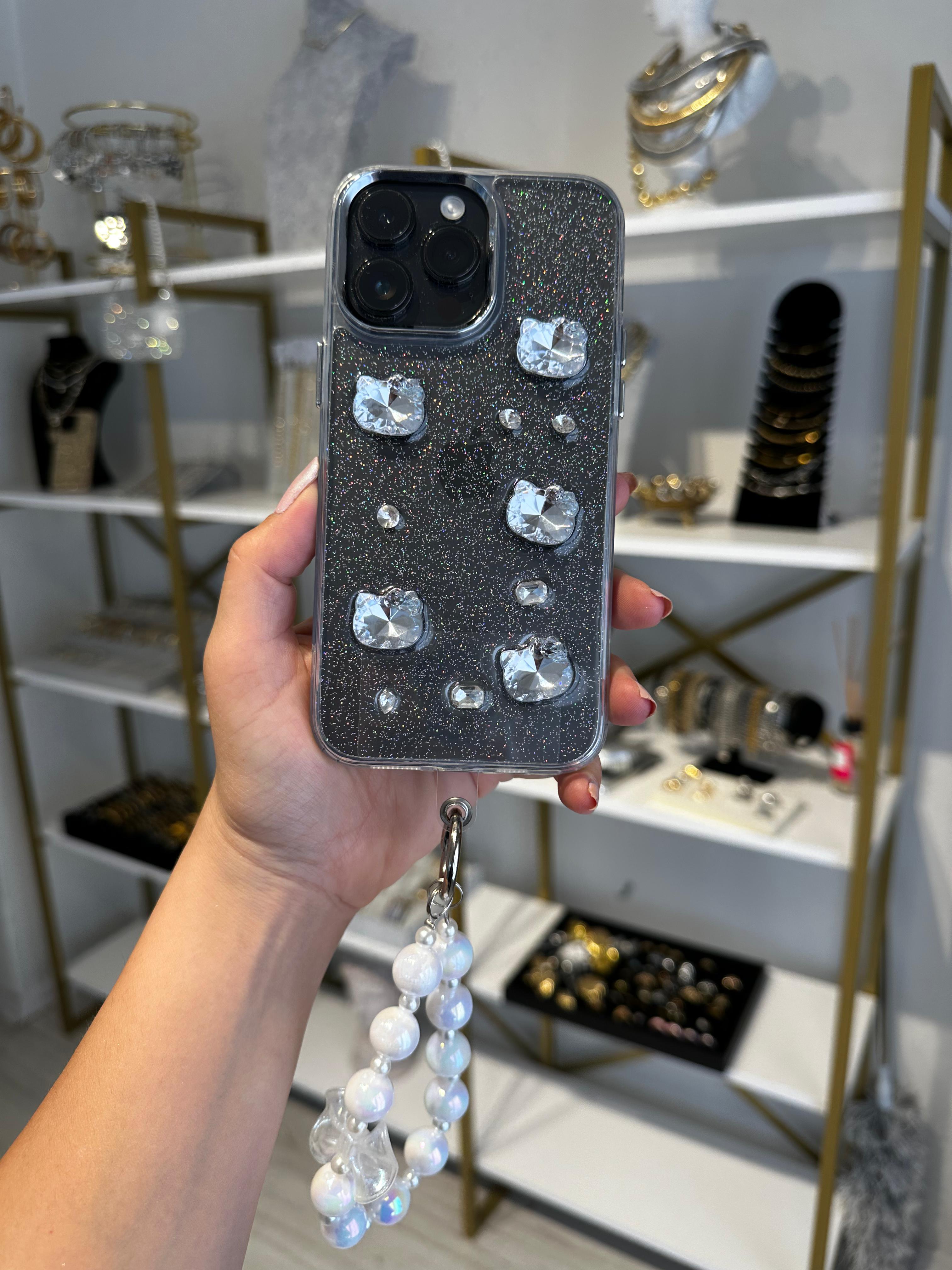 Hello K. Taşlı Simli Şeffaf Kılıf