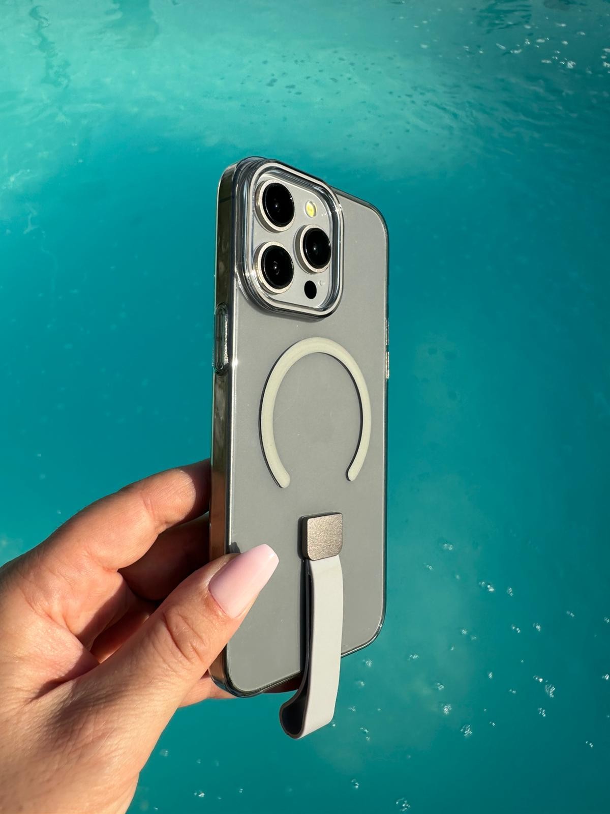 Magsafe Özellikli HoldEase Şeffaf Kılıf - Natürel