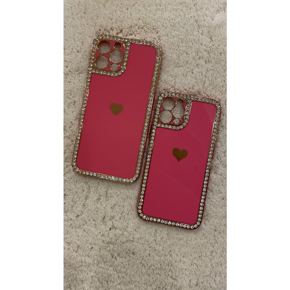 Taşlı Pembe Silikon Kılıf