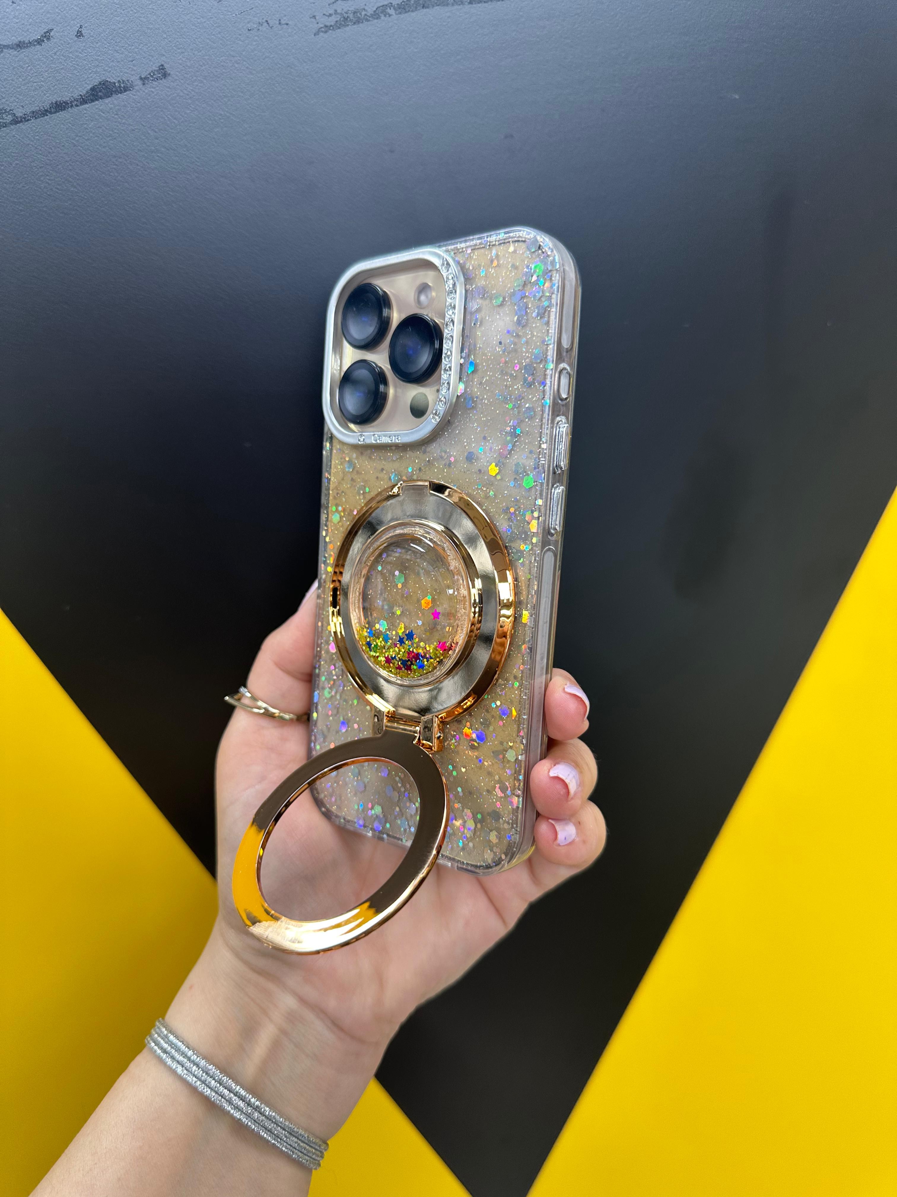 Luxury Simli Magsafe Özellikli Şeffaf Kılıf
