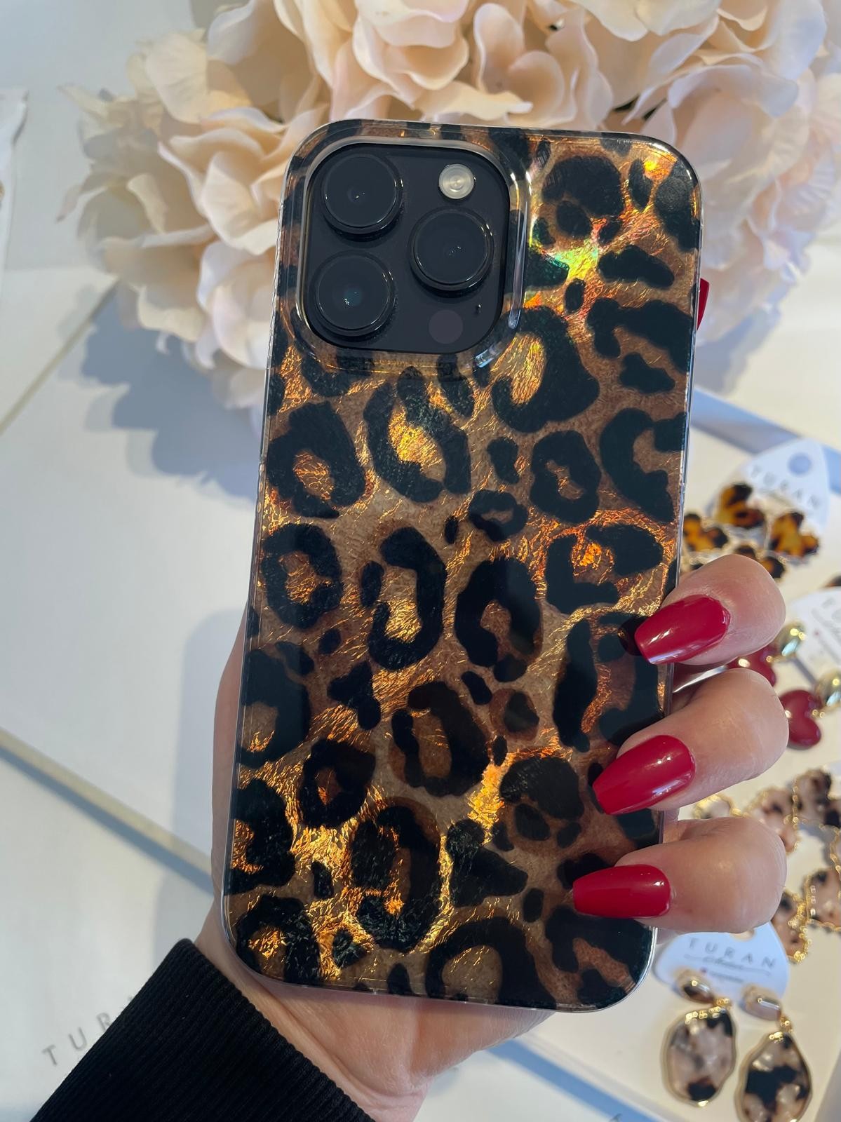 Glamour Hologram Leopar Kılıf 