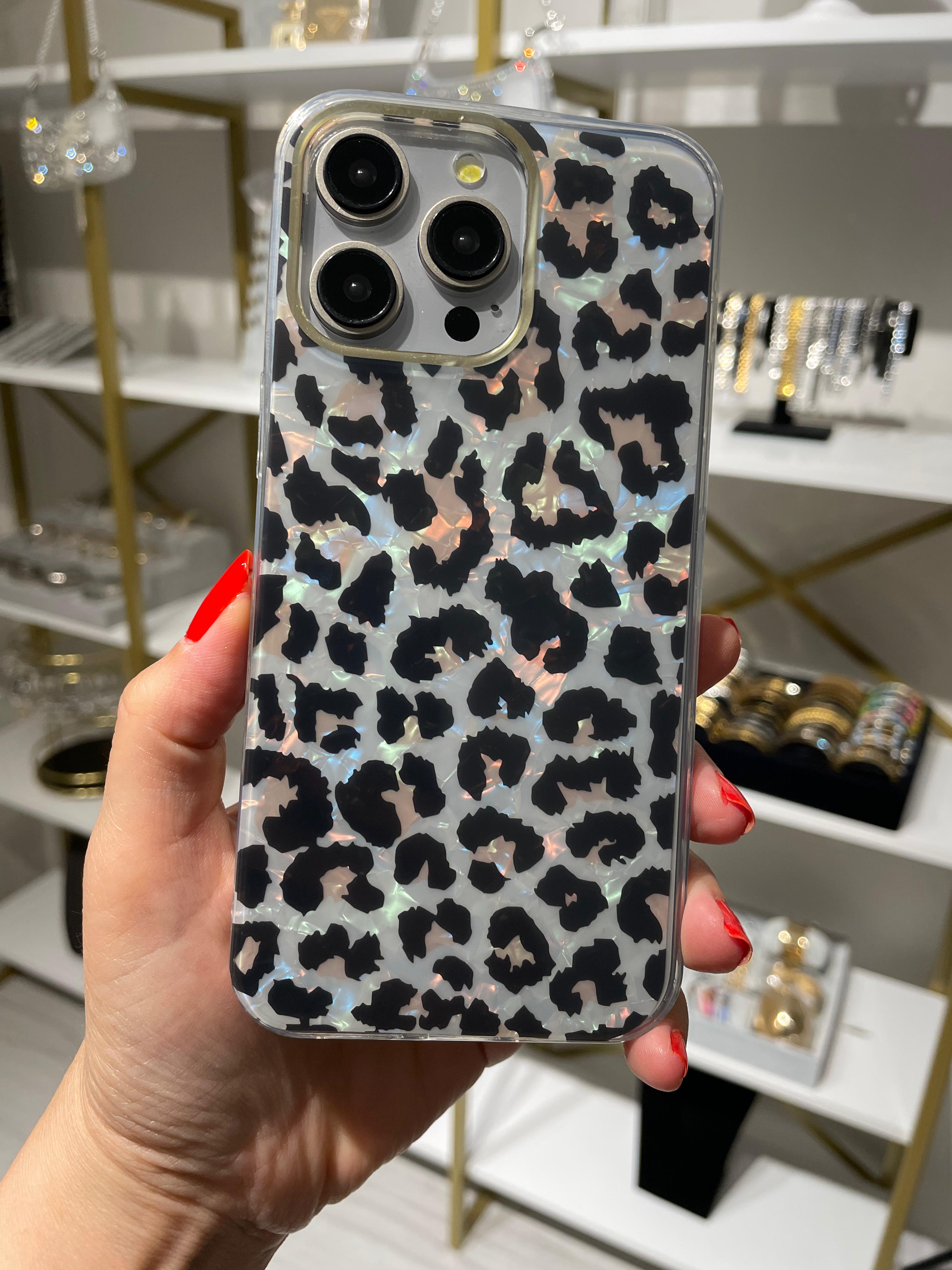 Sedefli Siyah Leopar Kılıf