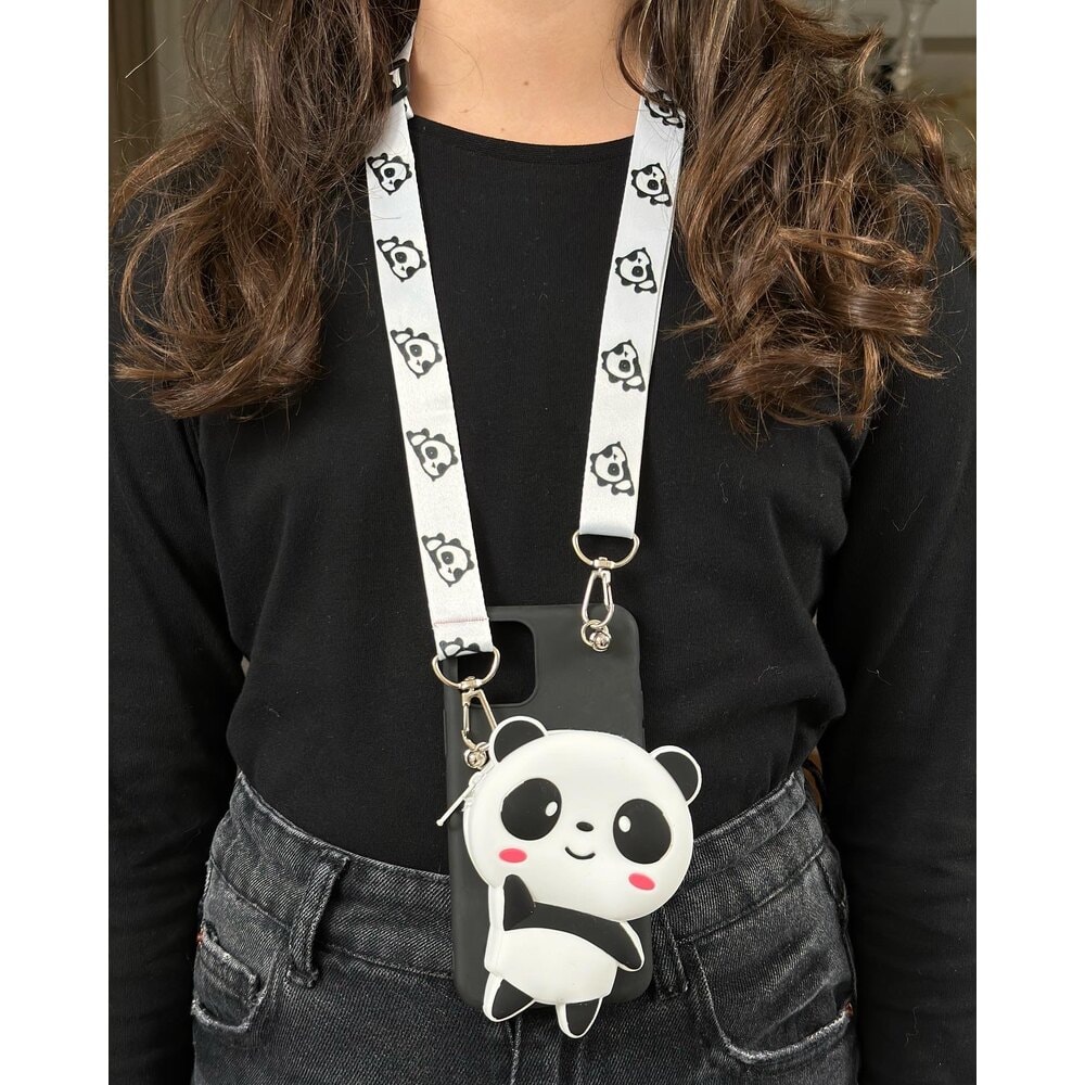 PANDA DESENLİ CÜZDANLI KILIF