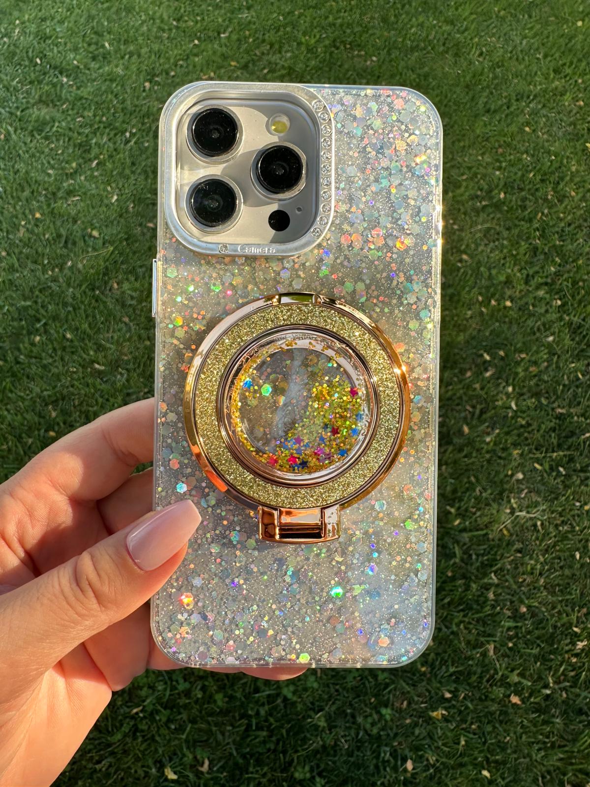 Luxury Simli Magsafe Özellikli Şeffaf Kılıf