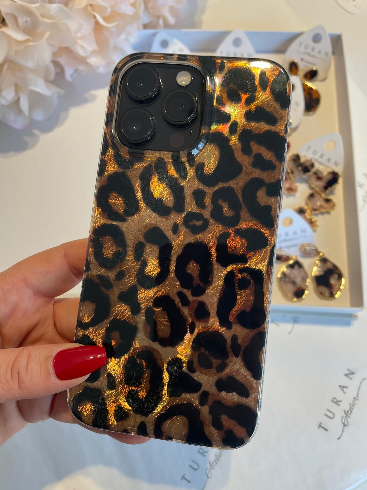 Glamour Hologram Leopar Kılıf 