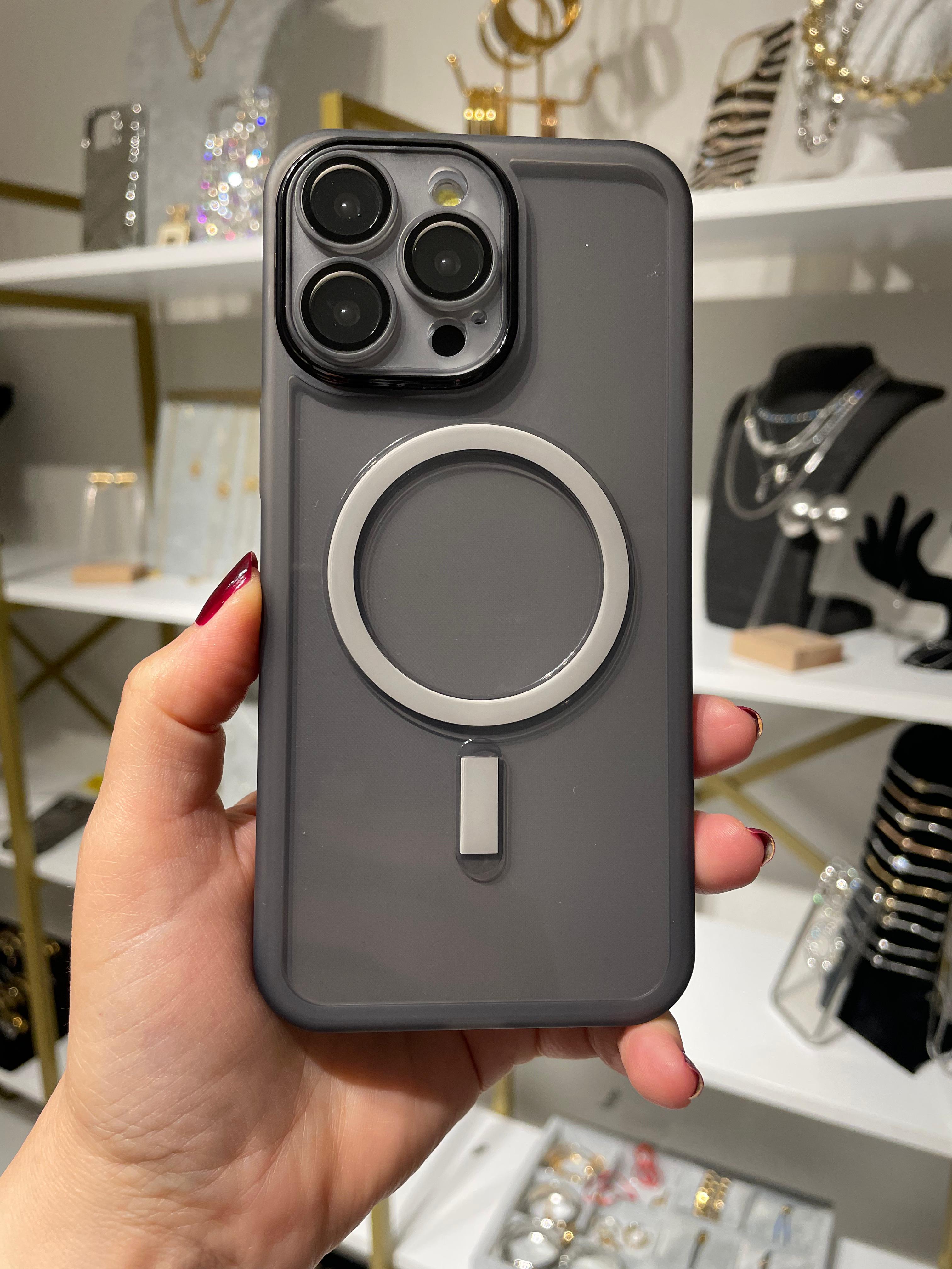 Safir Lens Korumalı magsafe'li silikon kılıf