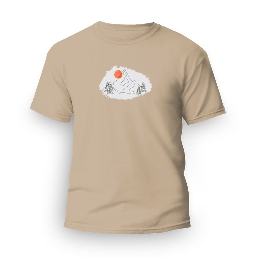Soyut Doğa – Unisex, Rahat Kalıp (Yarı Oversize), %100 Pamuk