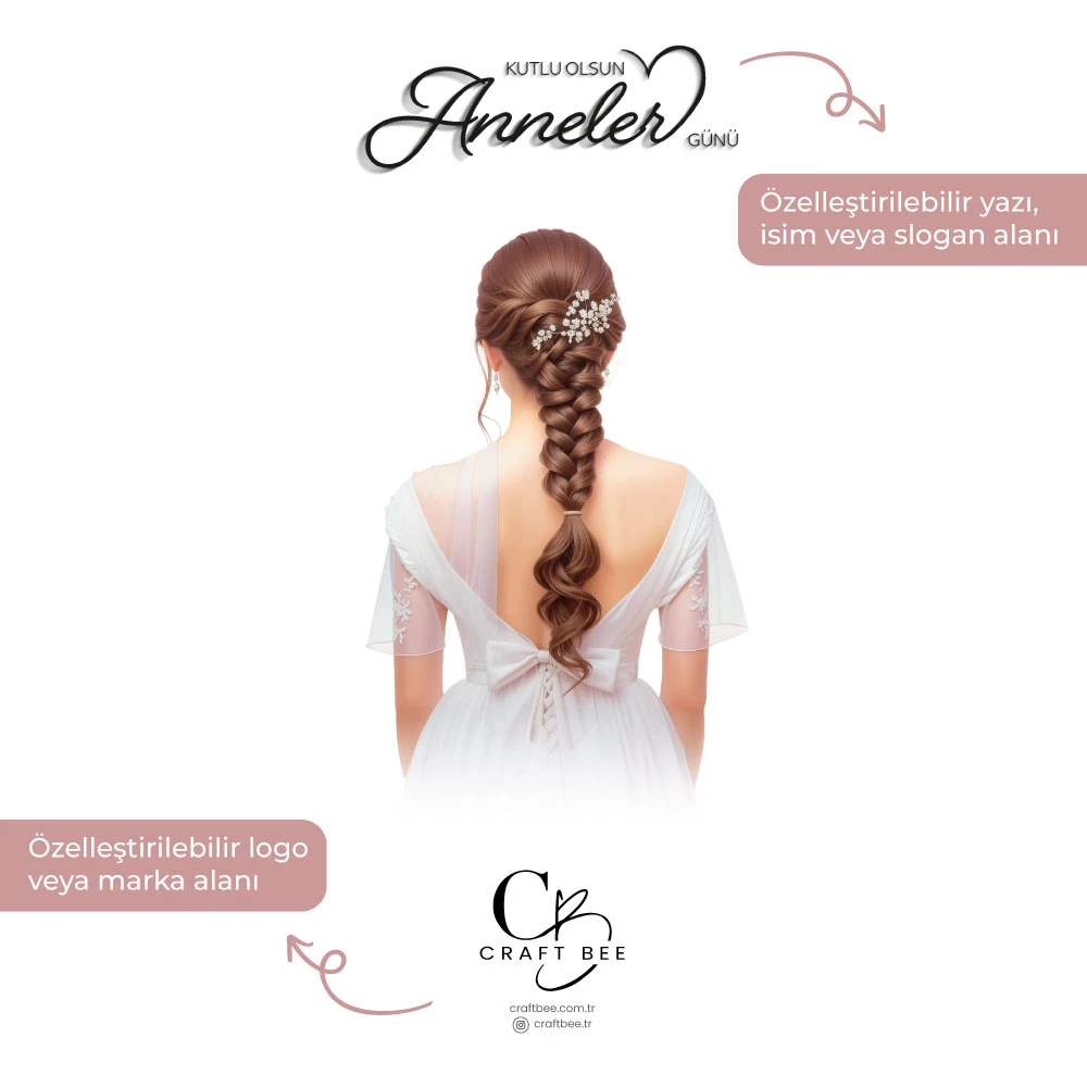 Kişiselleştirilebilir Saten Saç Tokası – Kurumsal ve Özel Gün Hediyesi