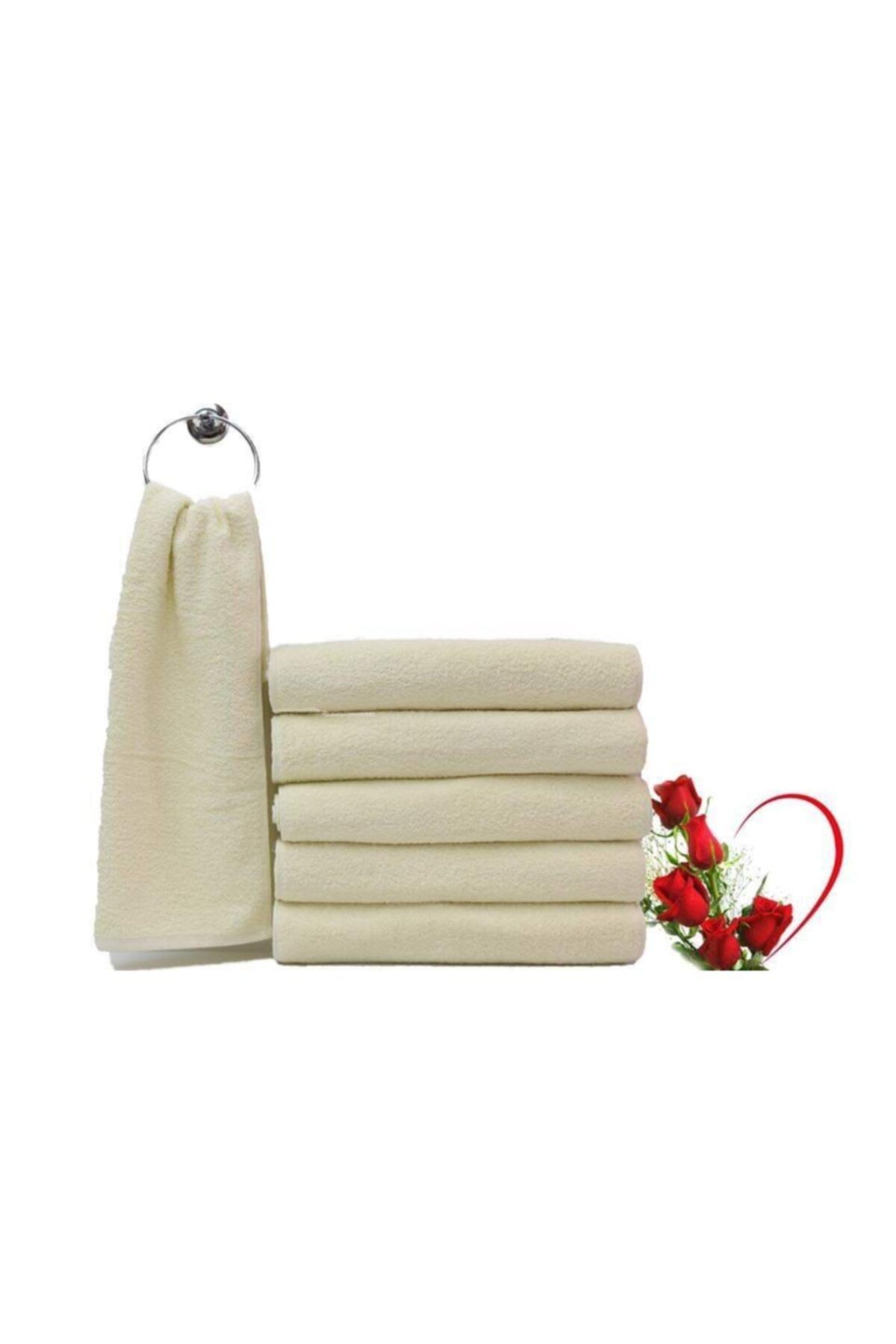 Renkli, Düz Desenli, %100 Pamuk, 200 Gr, 50x90 Cm Ebatında, 3'lü El Ve Yüz Havlu Seti