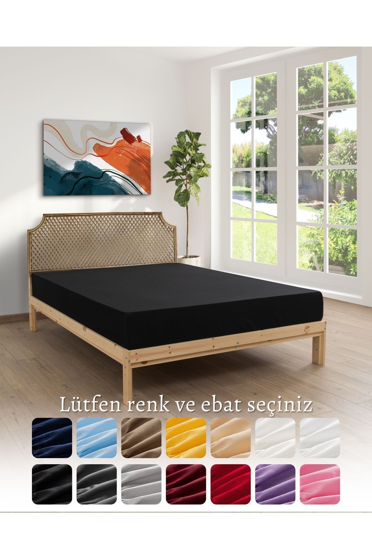 Renkli %100 Pamuklu Penye Kumaşından Tek/çift Kişilik Lastikli Çarşaf (7 Farklı Ebat)