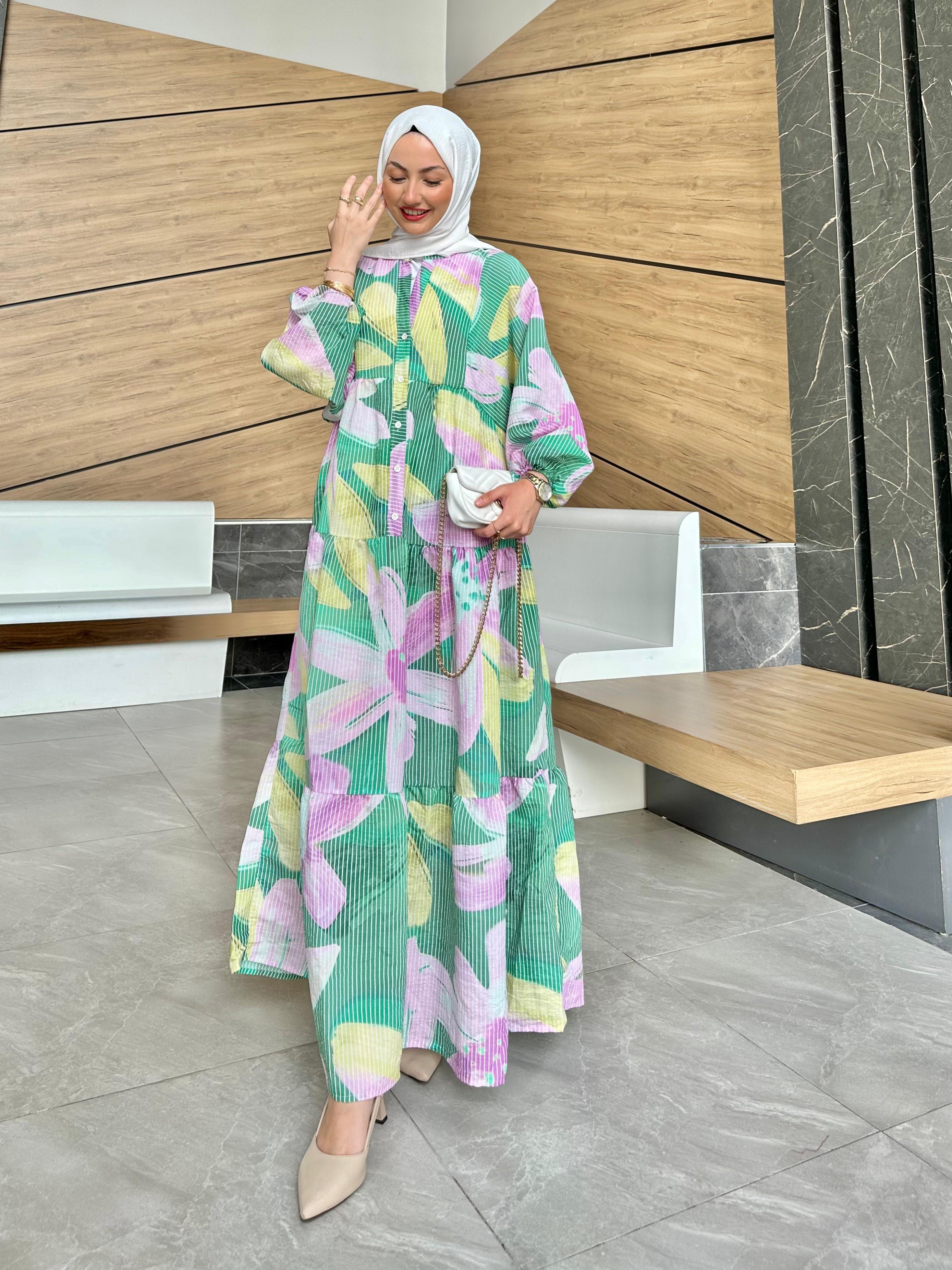 Lalezar Mango Vual Elbise - Limited Edition -