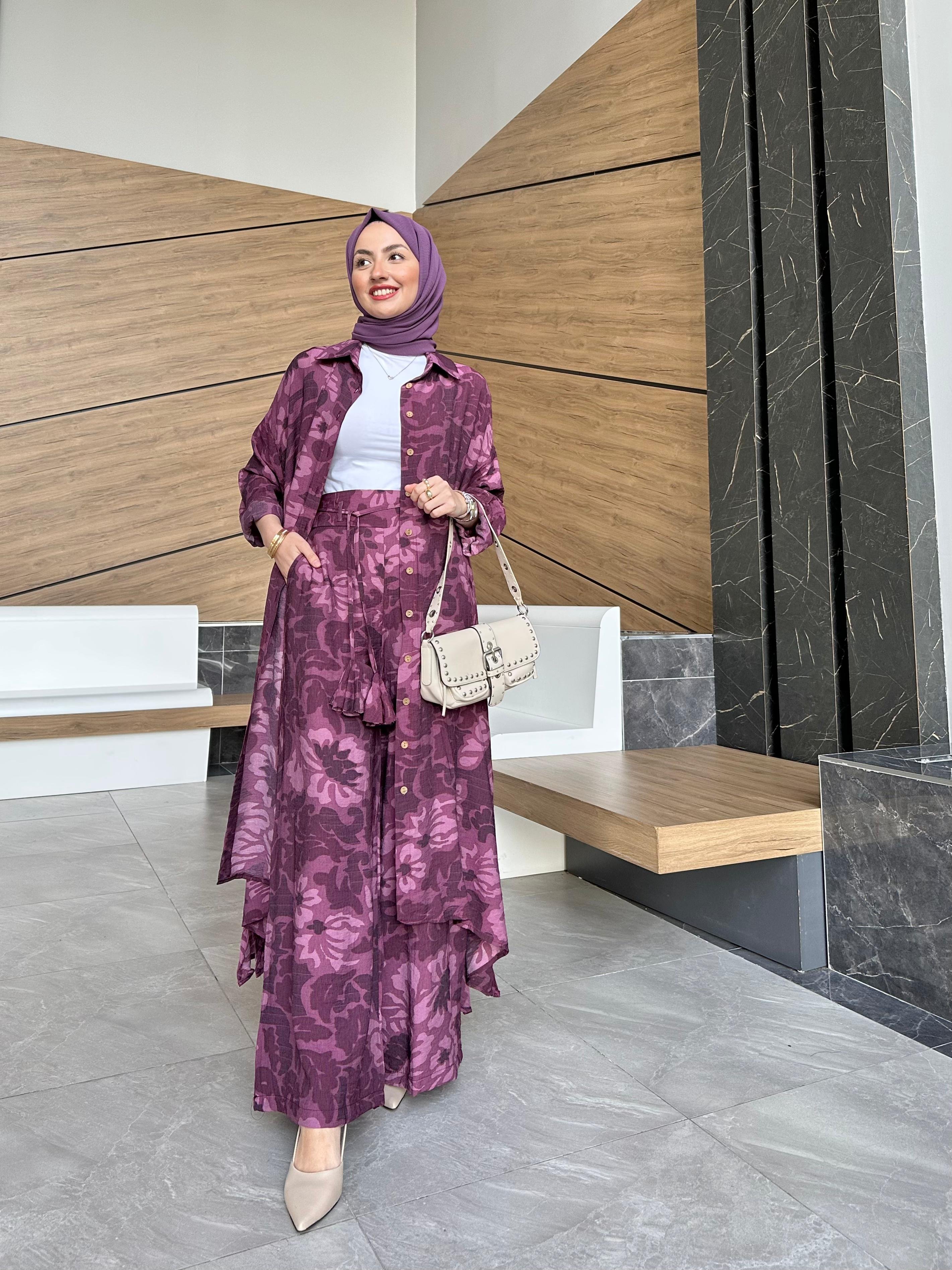 Yaprak Oversize Pantolonlu Takım