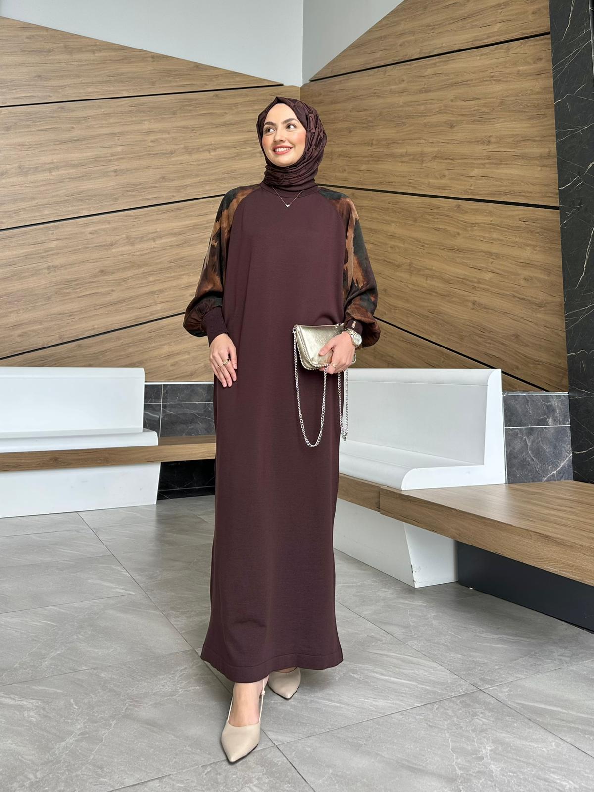 Limited Edition Merserize Elif Elbise  - Acı kahve