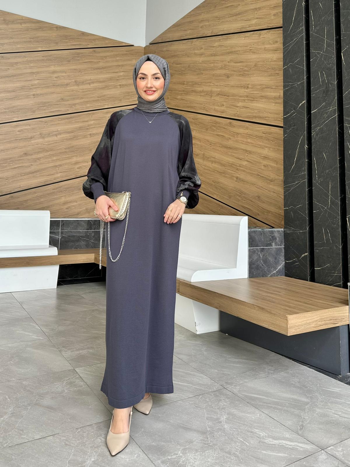 Limited Edition Merserize Elif Elbise  - Antrasit