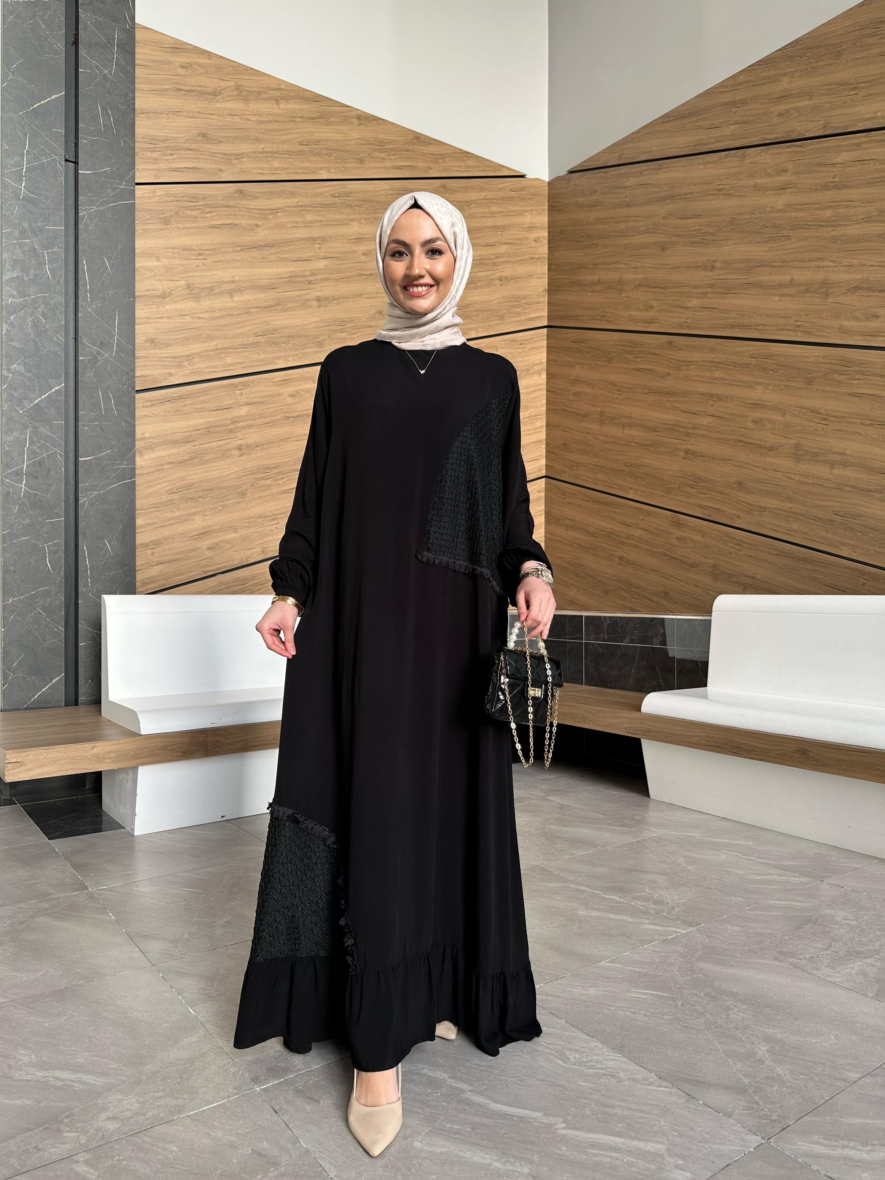 Nalia Dantel Ve Fırfır Detay Pamuk Elbise