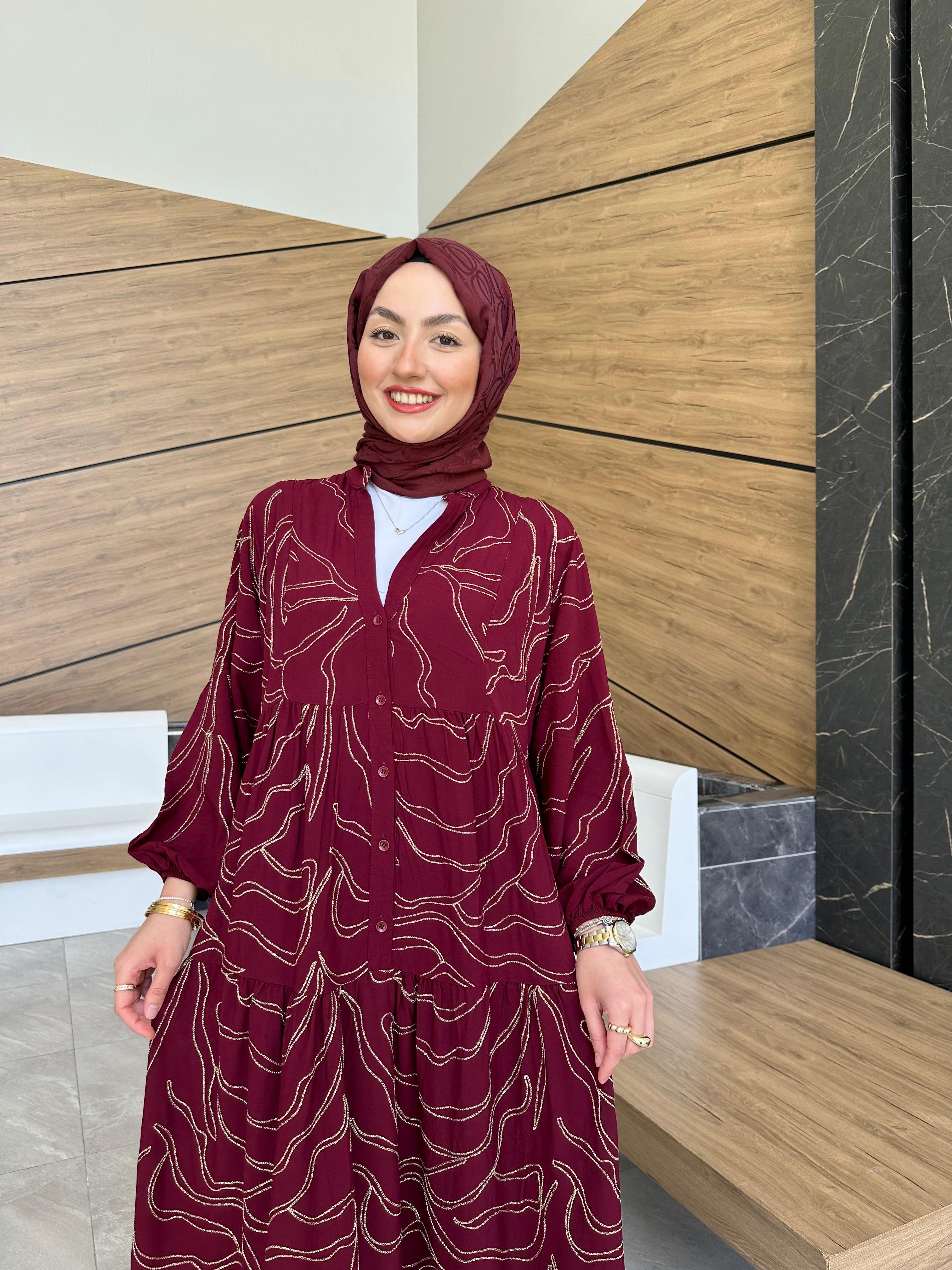 Emily Nakışlı Pamuk / Keten Elbise