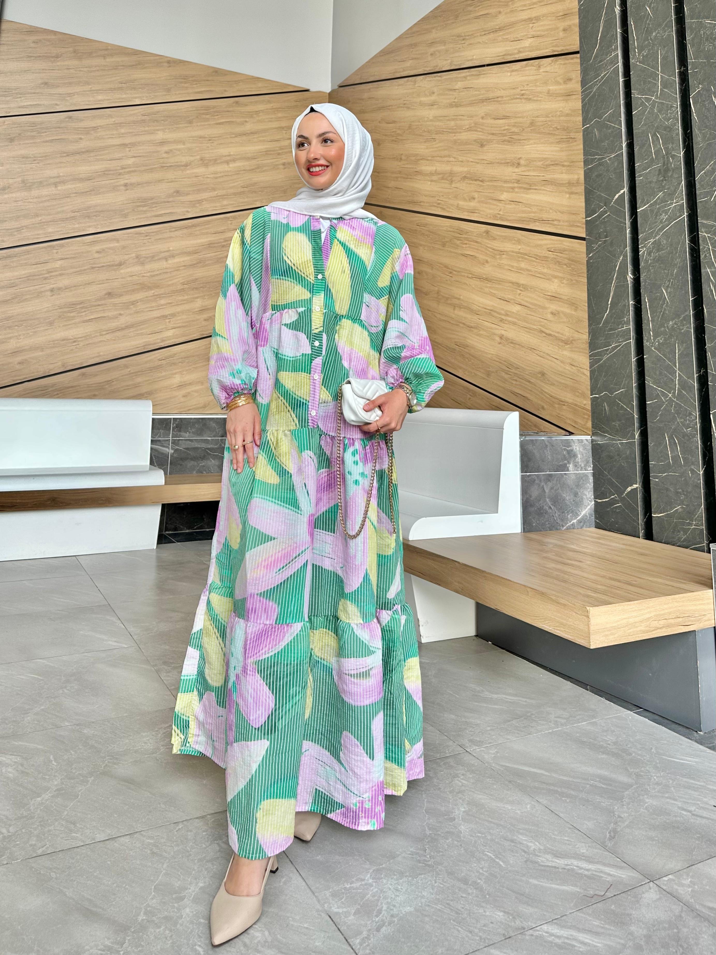 Lalezar Mango Vual Elbise - Limited Edition -