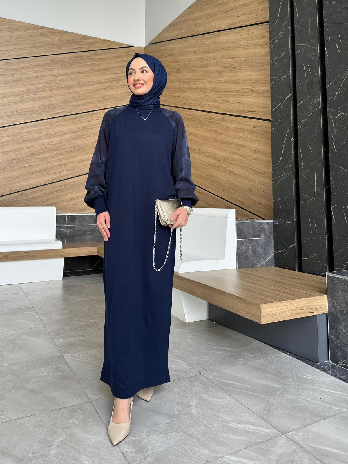 Limited Edition Merserize Elif Elbise  - Lacivert