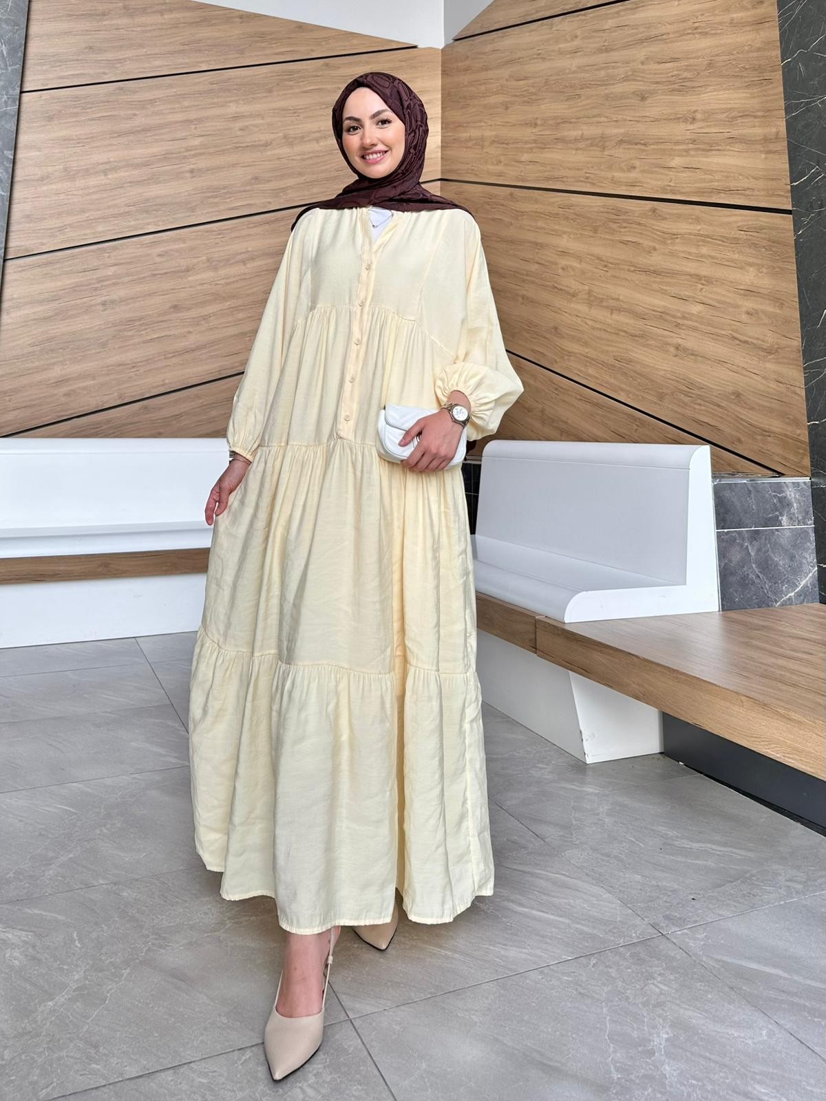 Butter Yellow Tensel Elbise
