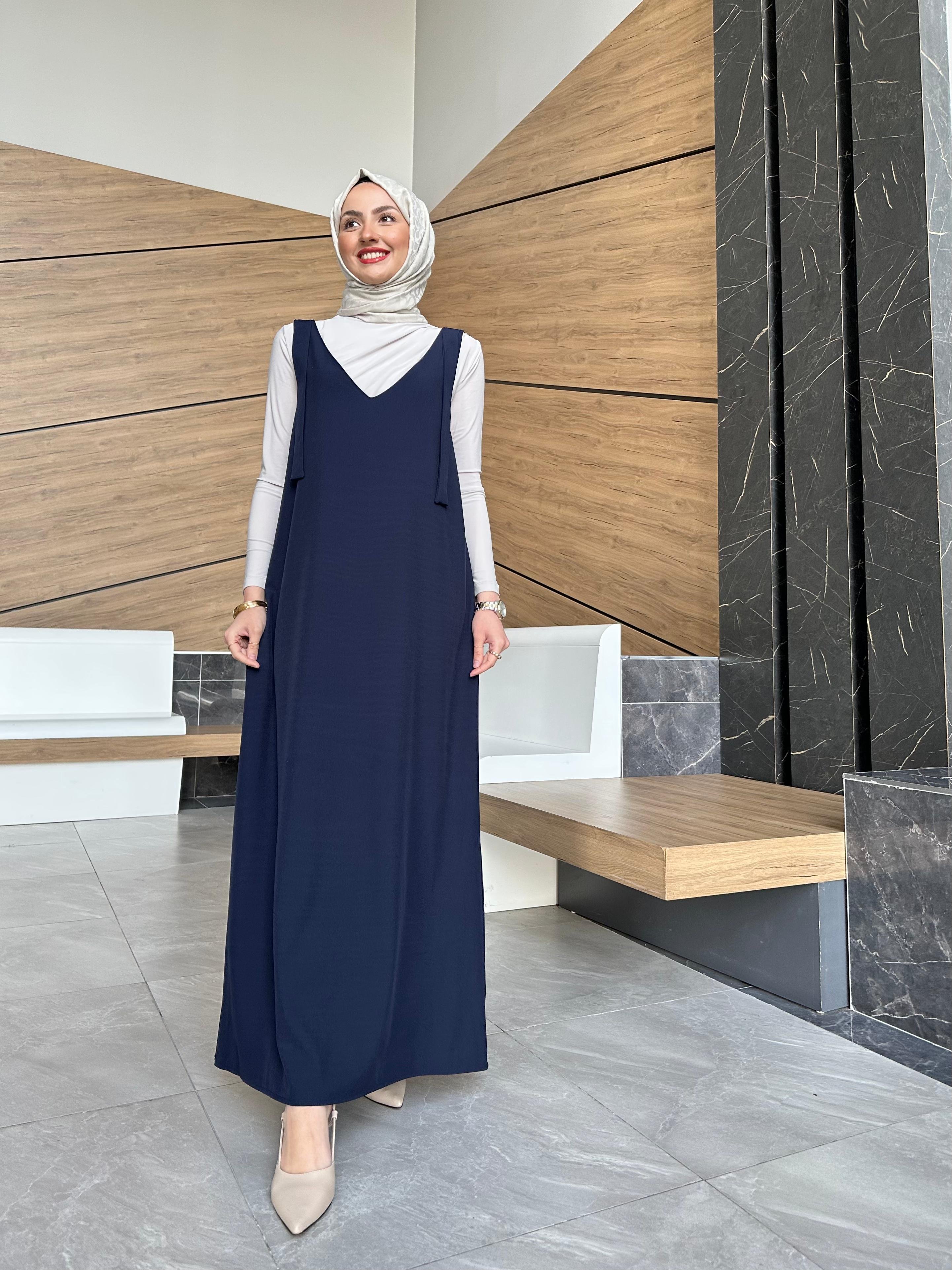 Omuz Bağcıklı Jile - Lacivert