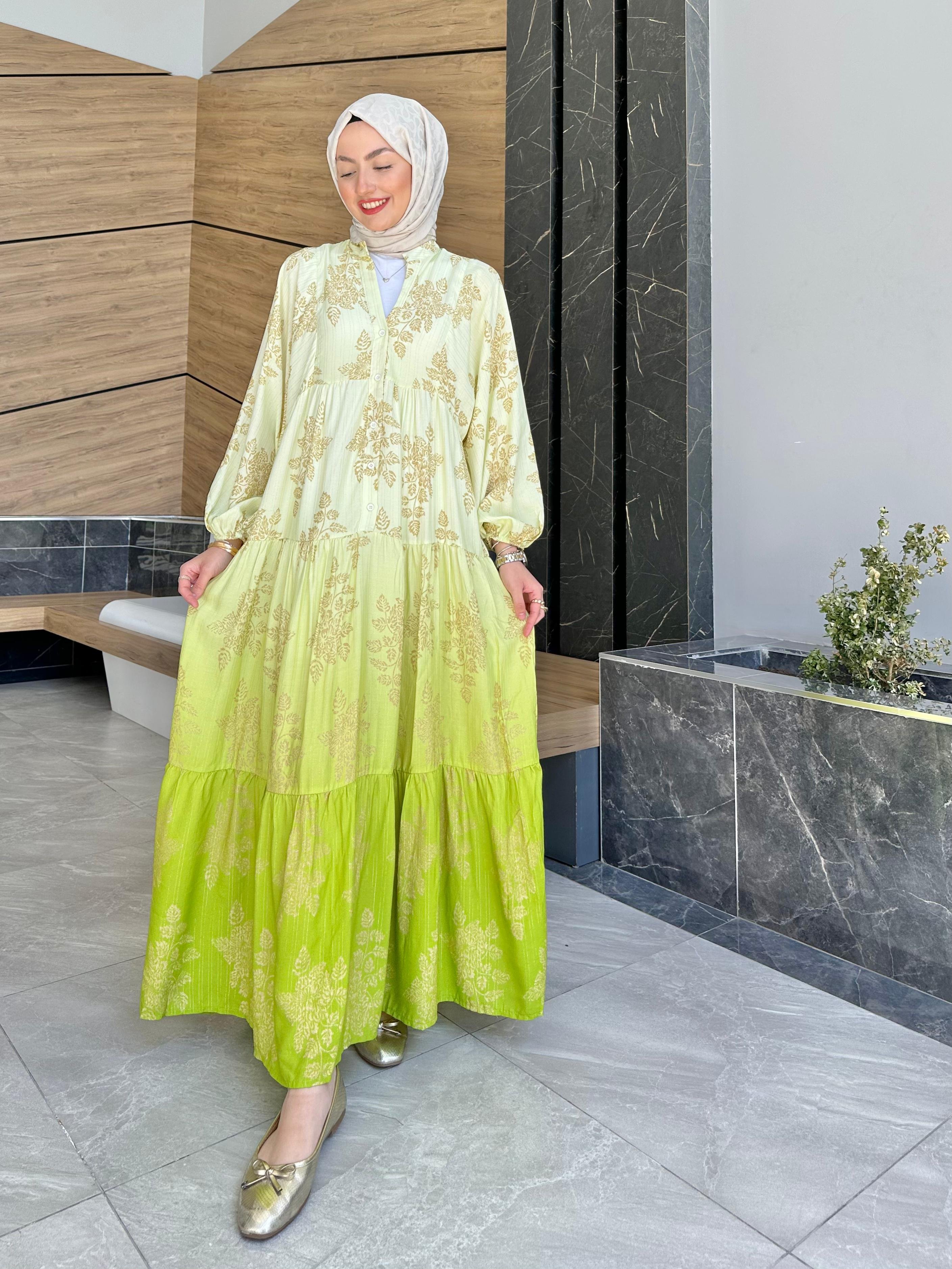 Linda Degrade Pamuk Elbise 