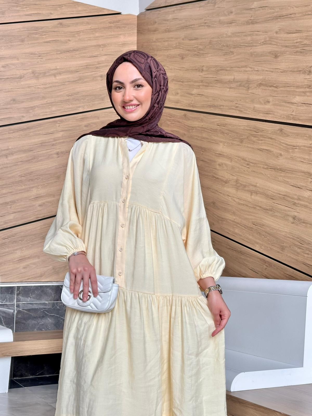 Butter Yellow Tensel Elbise