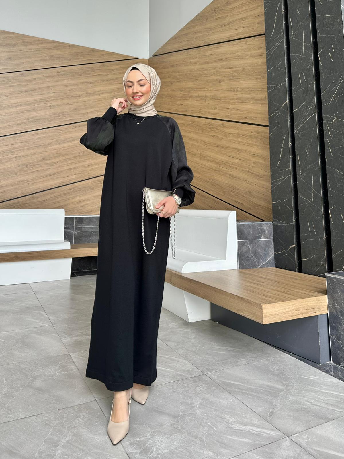Limited Edition Merserize Elif Elbise  - Siyah