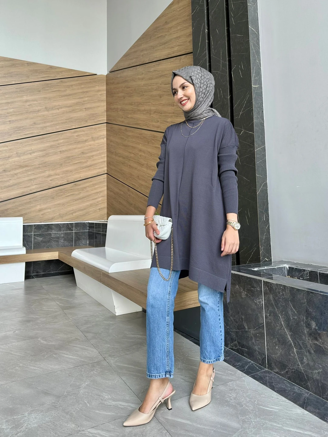 Serra Merserize Tunik - Antrasit
