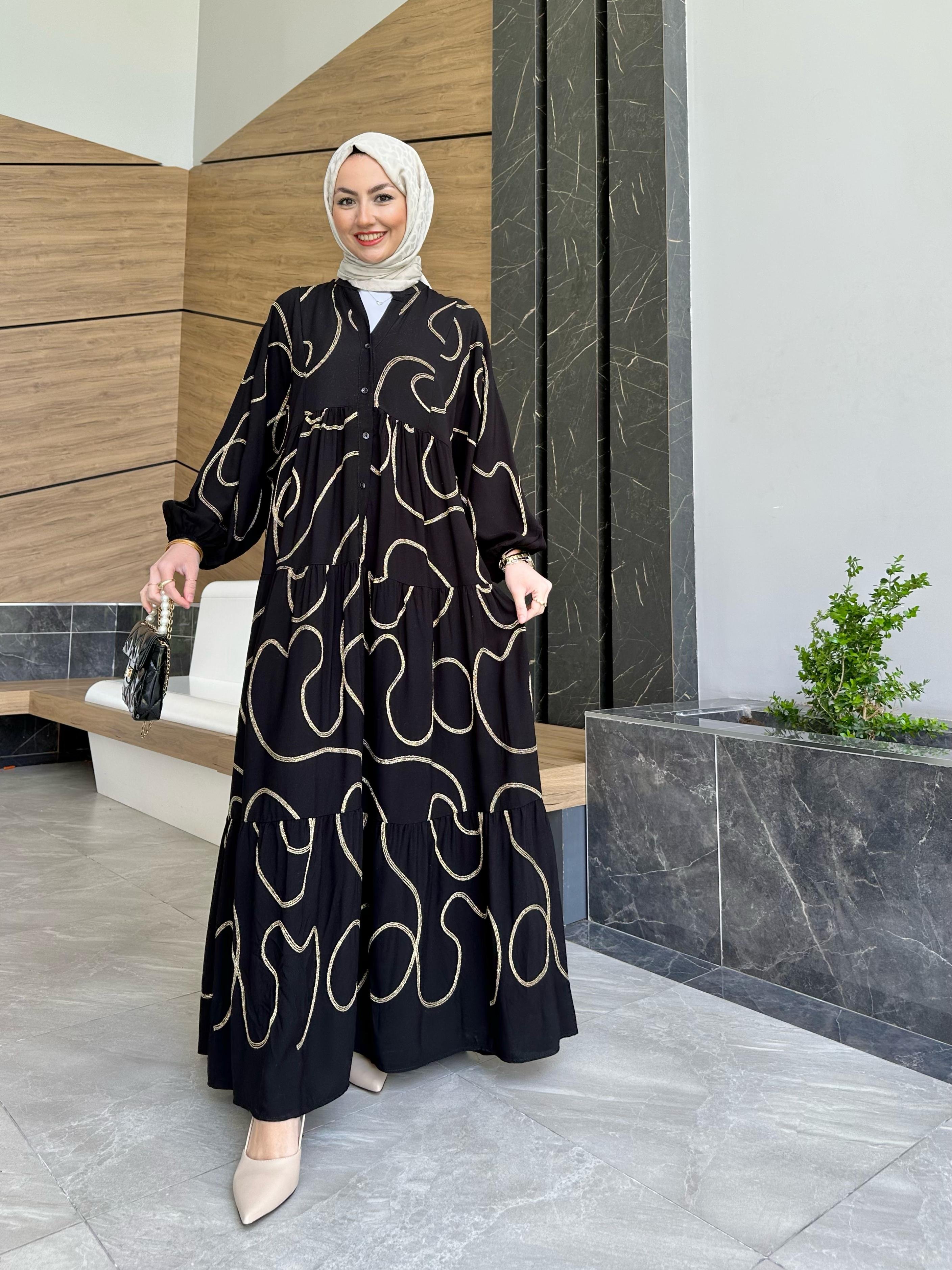 Rozalie Nakışlı Pamuk Elbise 