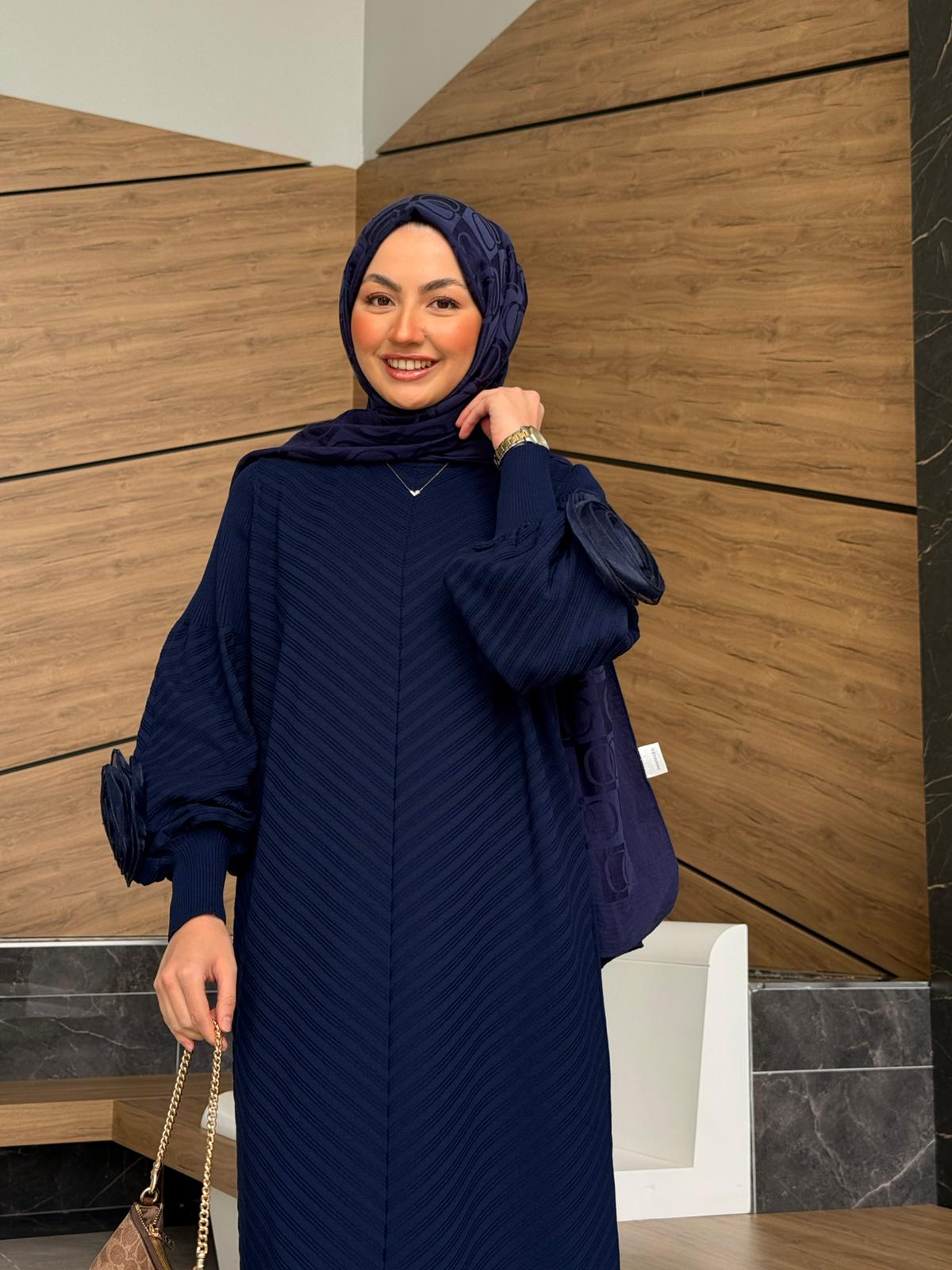 Premium Merserize Sarah Elbise  - Lacivert