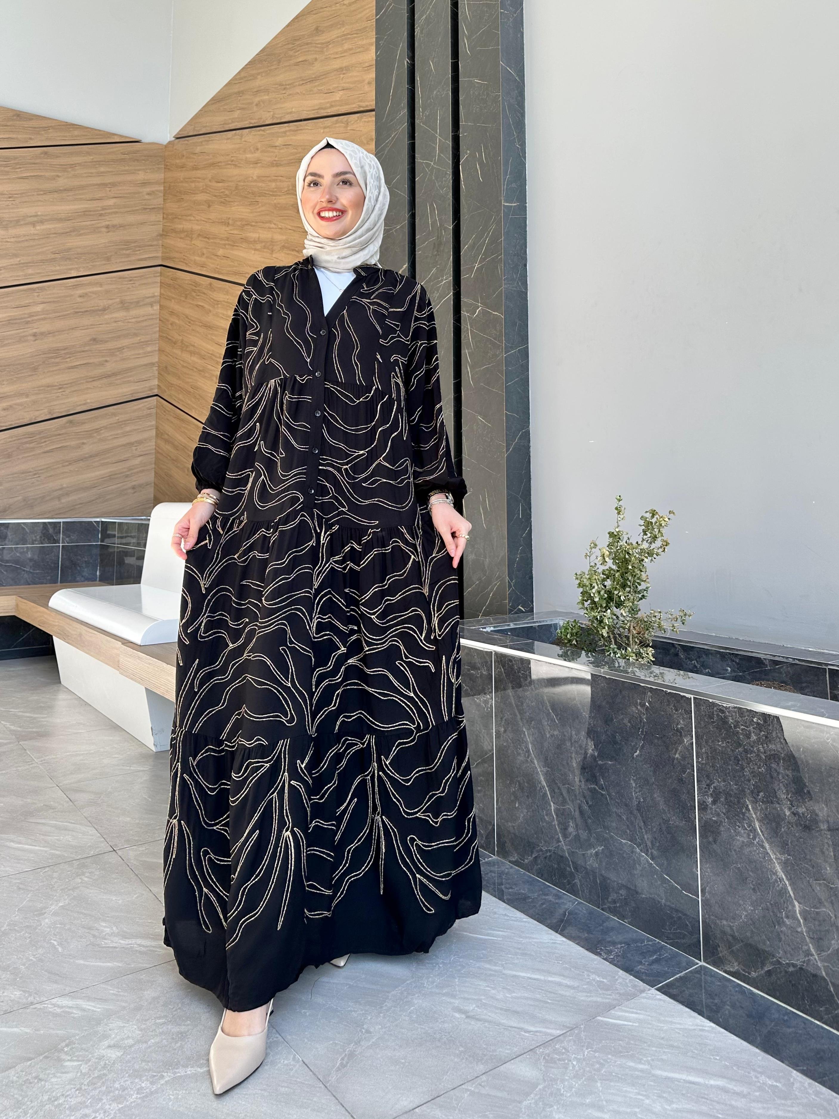 Emily Nakışlı Pamuk / Keten Elbise