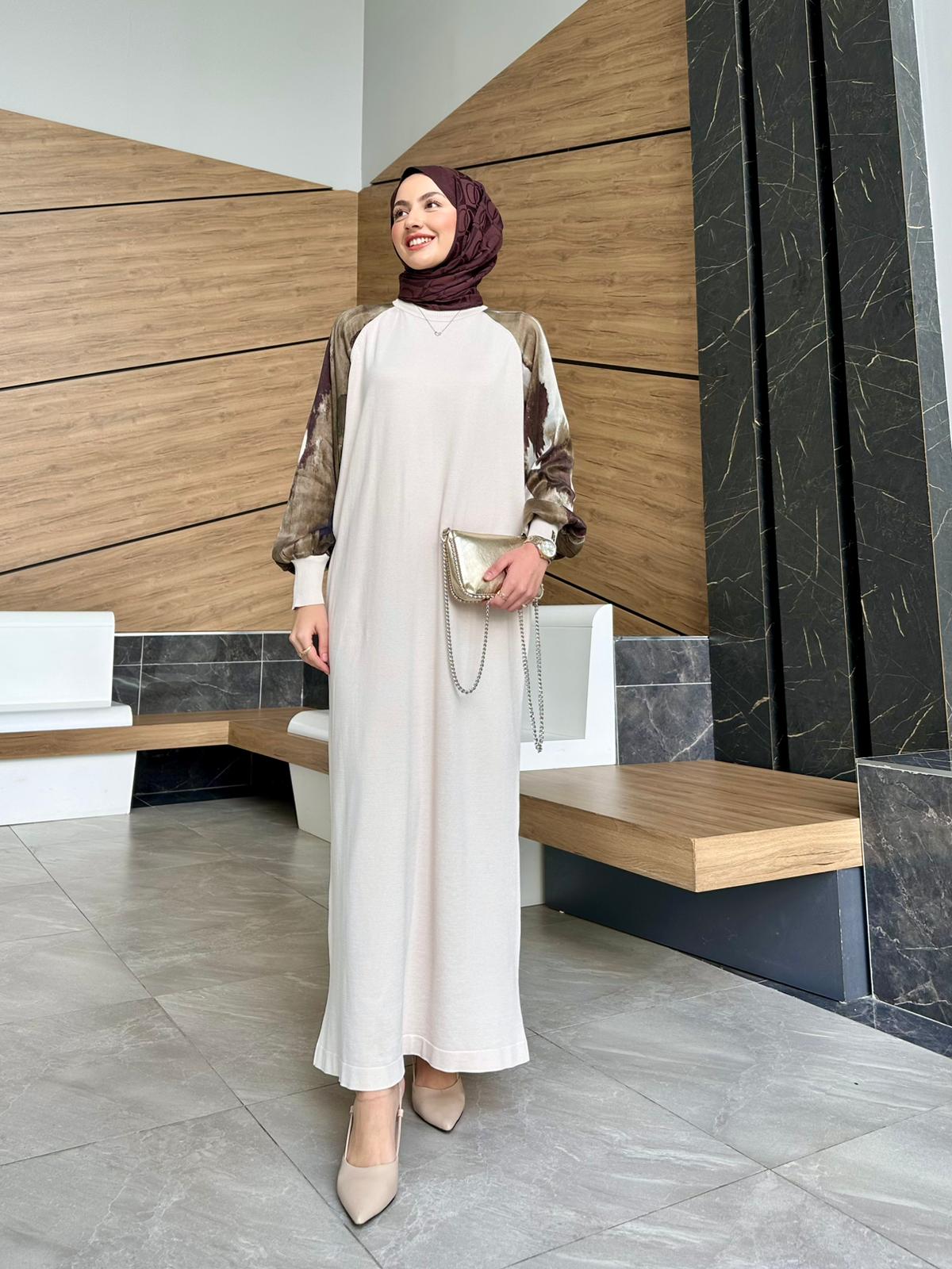 Limited Edition Merserize Elif Elbise  - Bej