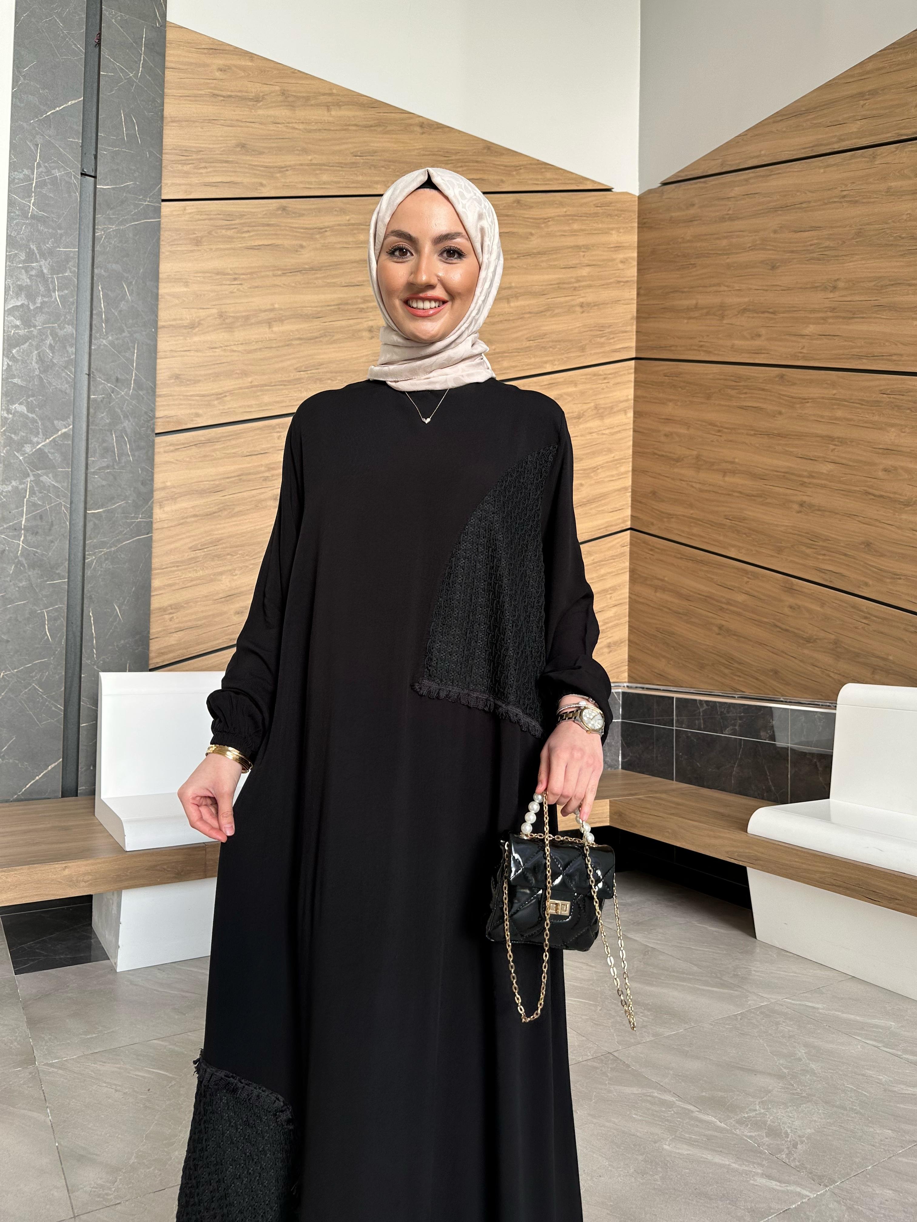 Nalia Dantel Ve Fırfır Detay Pamuk Elbise