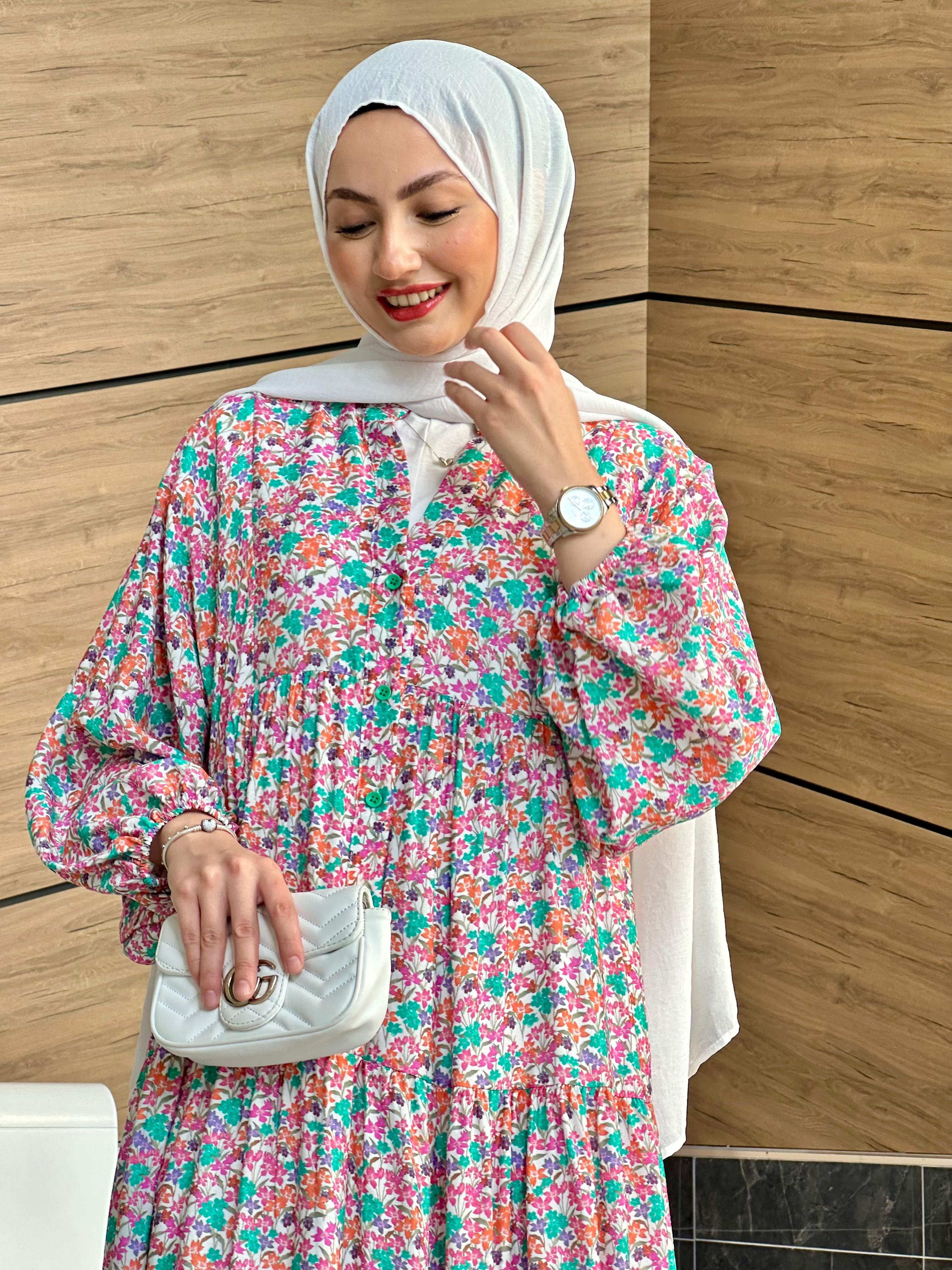 Senna Pamuk Elbise  - Pembe