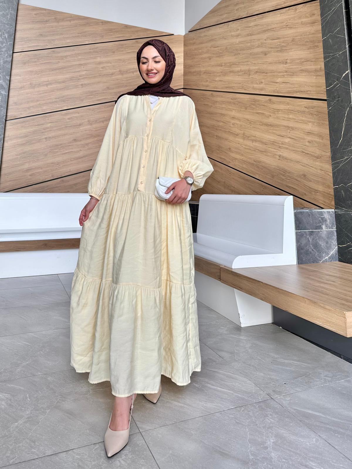 Butter Yellow Tensel Elbise
