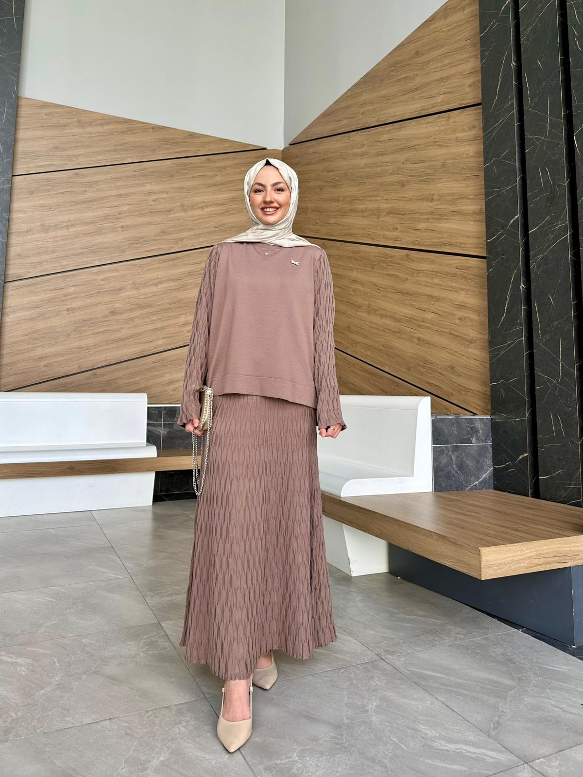 Princess Etekli Merserize Takım  - Sütlü Kahve