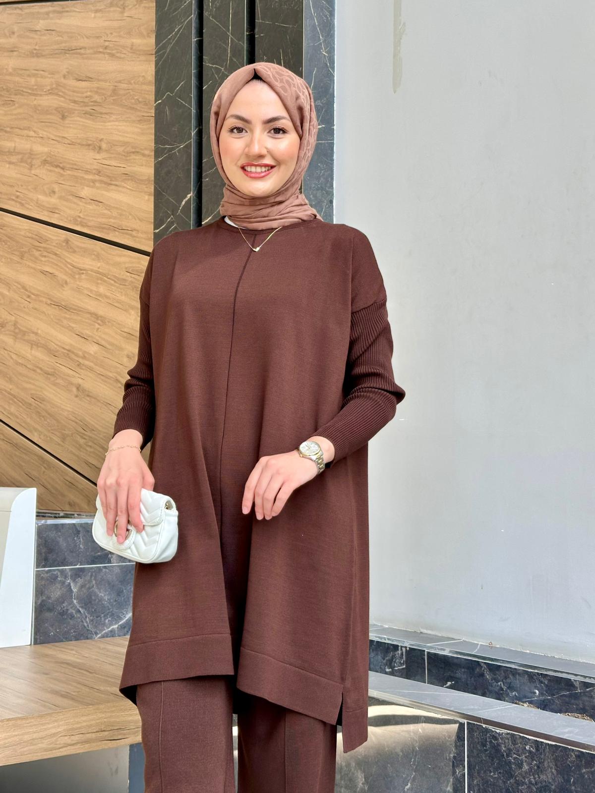 Serra Merserize Tunik - Acı kahve
