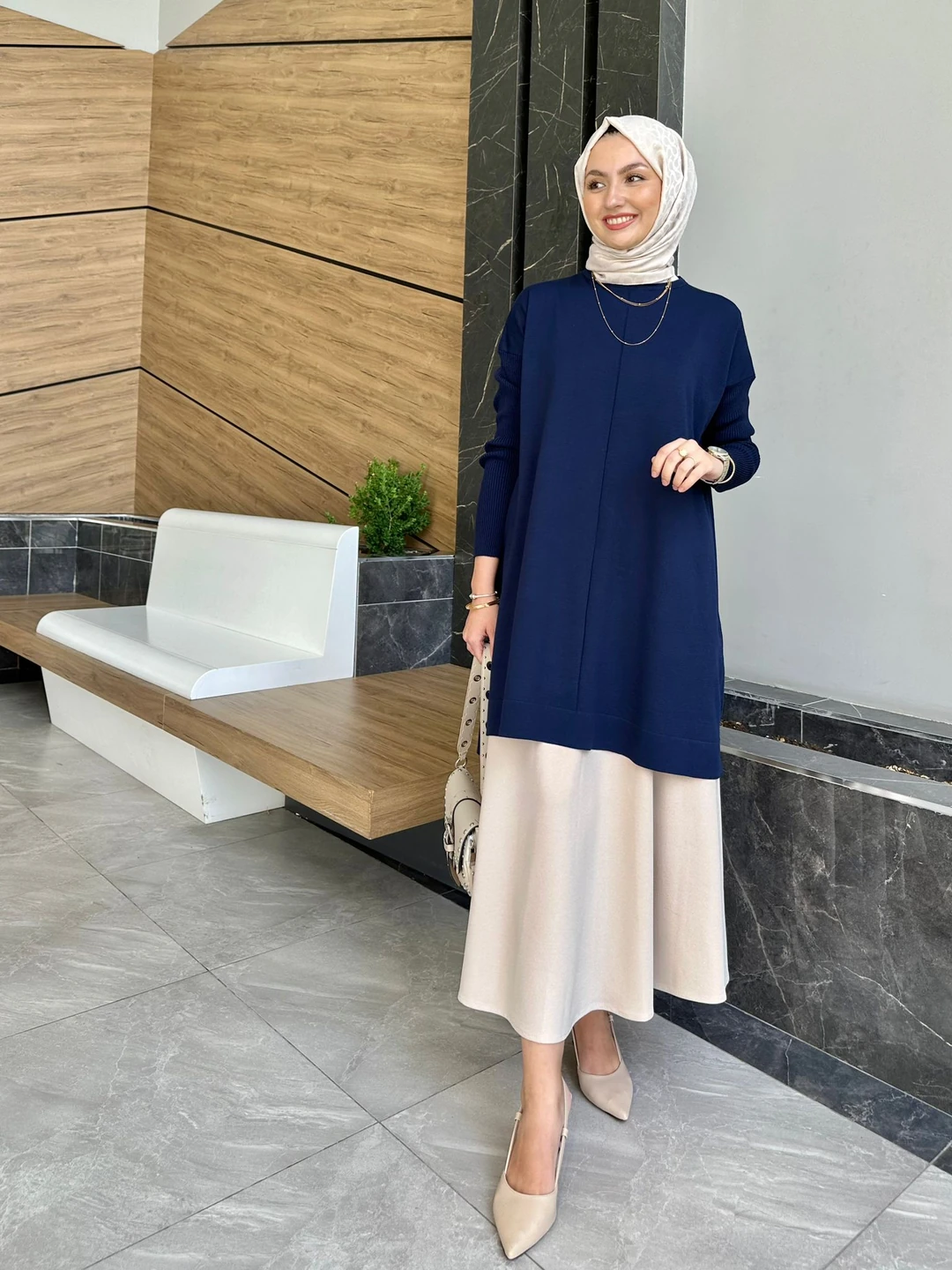 Serra Merserize Tunik - Lacivert