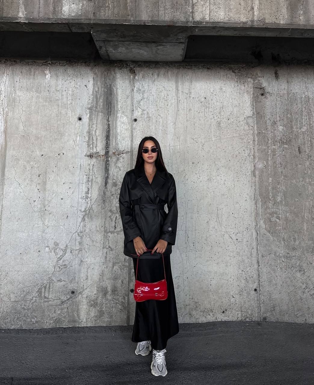 SUNİ KEMERLİ DERİ CEKET