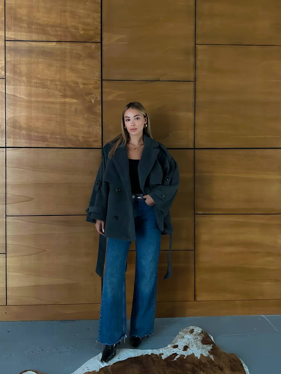 VENDY KUŞAKLI KAŞE CEKET 