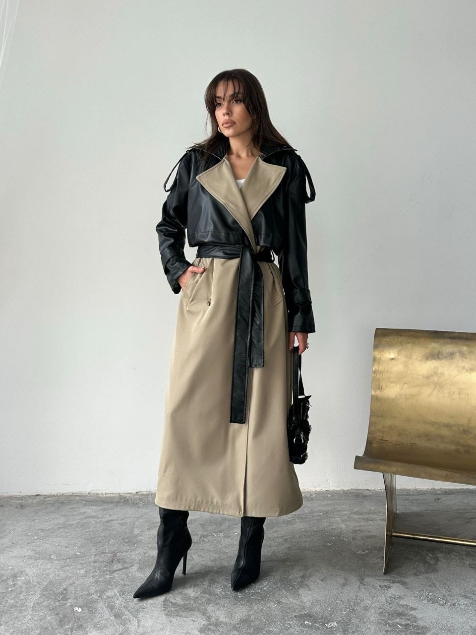 SUNİ DERİ TRENÇKOT CEKET