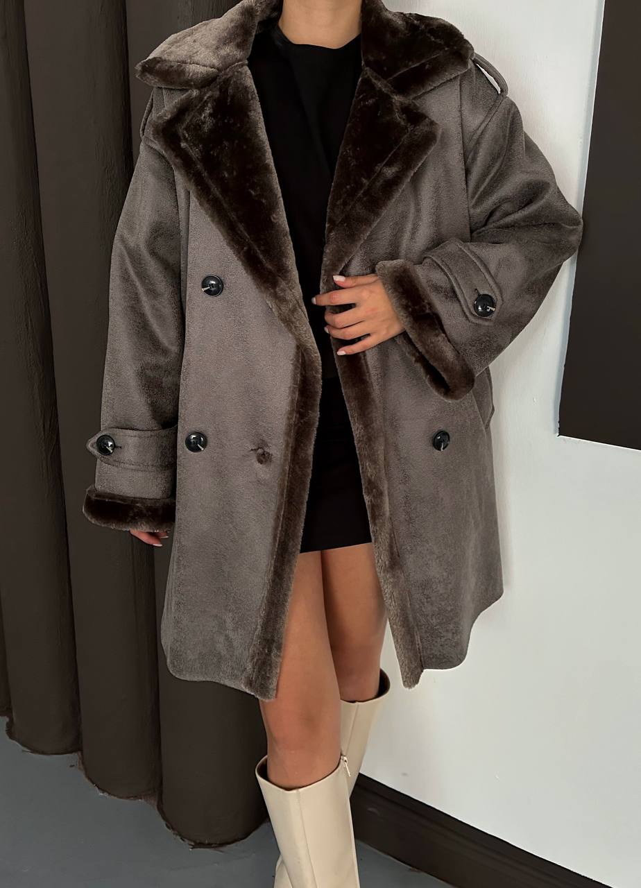 SUNİ KÜRK UZUN PALTO