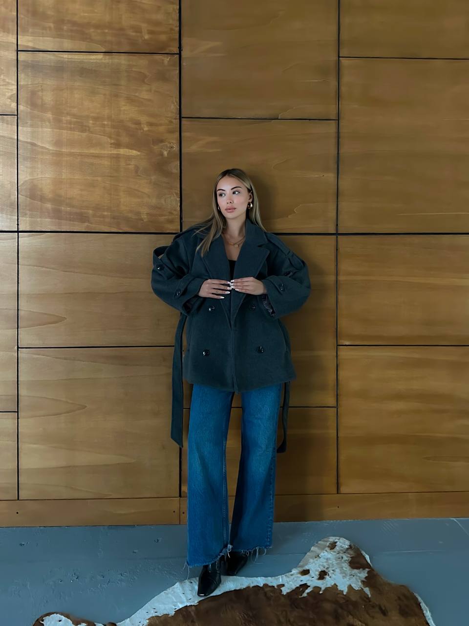 VENDY KUŞAKLI KAŞE CEKET 