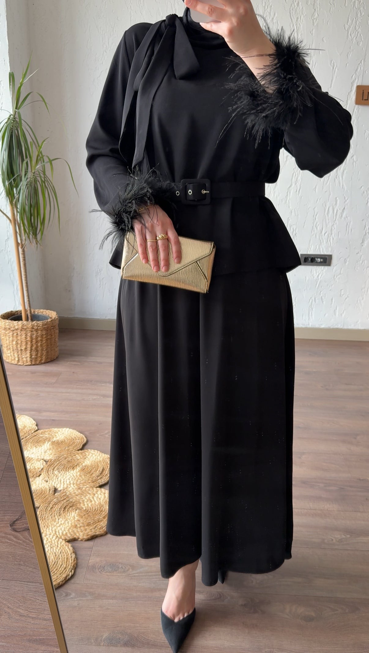 Premium Kolu Tüylü Takım