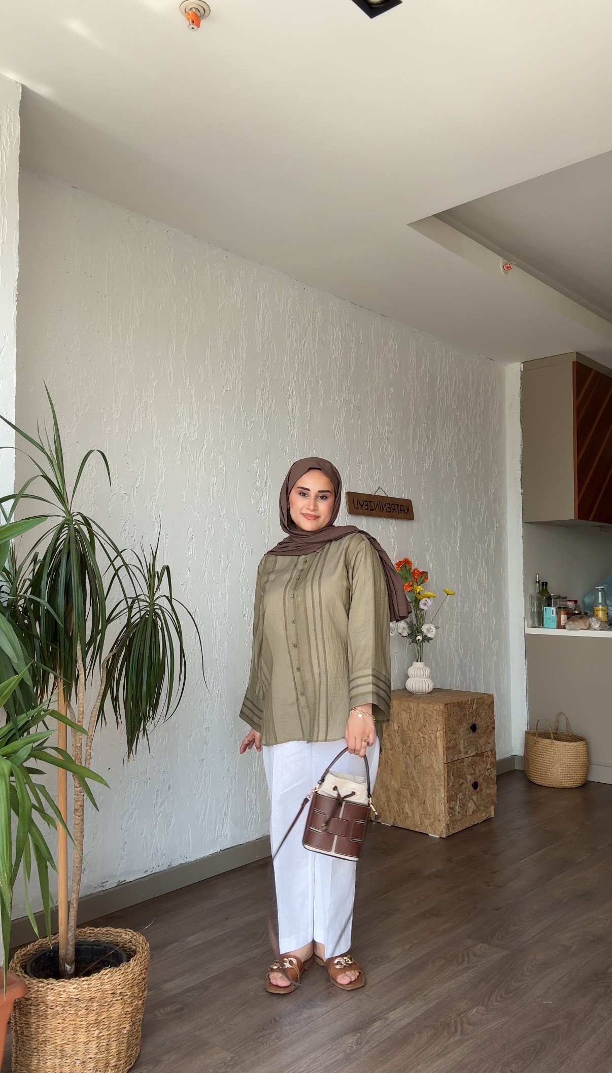 Keten Pantolon - Beyaz